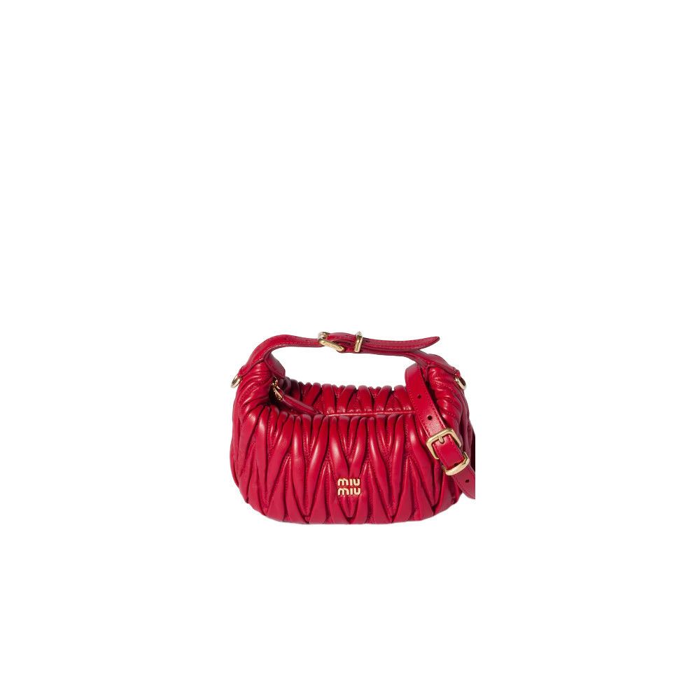 MIU MIU $2150 Red Leather Pouch New & Authentic
