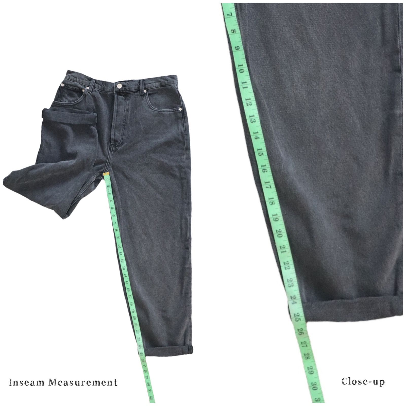 Designer NWT Triarchy Black Denim Jeans Size 29 Size 29" - 7 Thumbnail