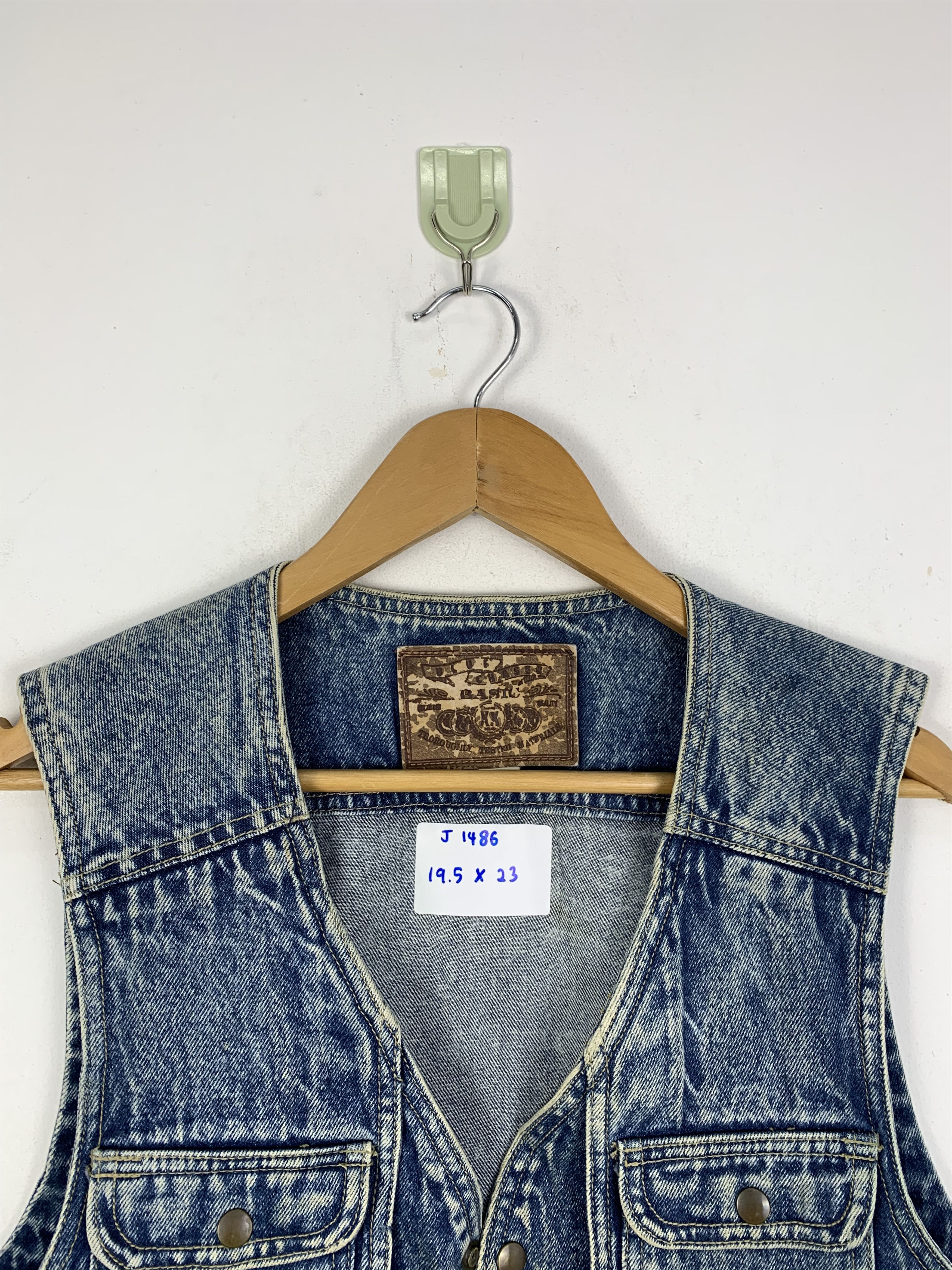 Vintage Vintage Blue Chaser Mulripocket Denim Vest J1486 Size US M / EU 48-50 / 2 - 2 Thumbnail