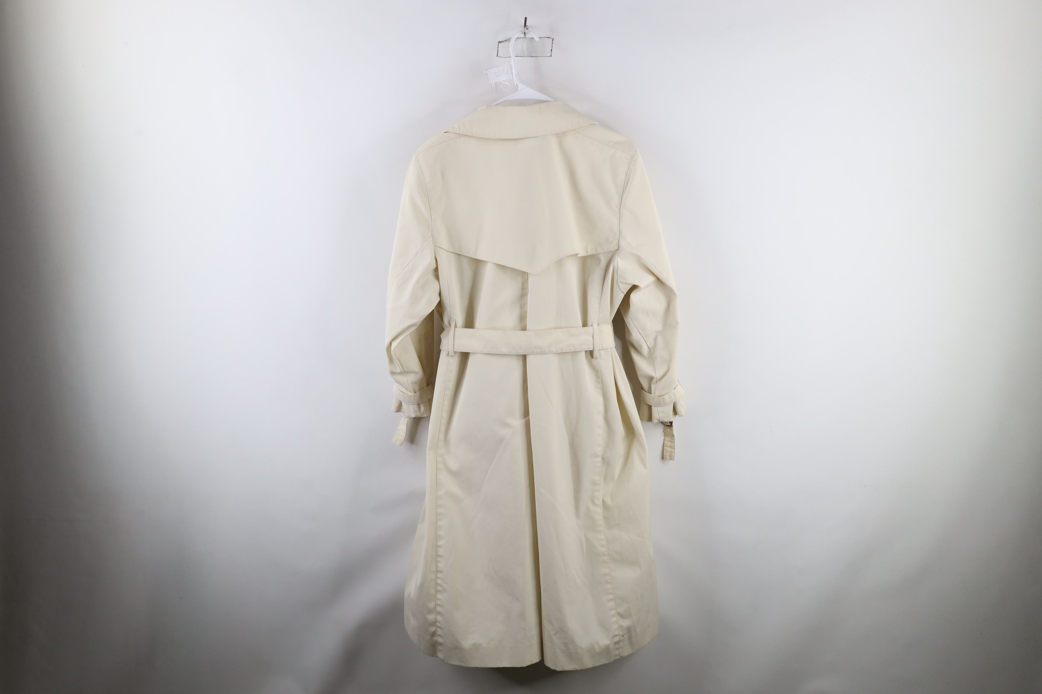 Vintage Vintage 70s Streetwear Breasted Belted Trench Coat Cream USA Size L / US 10 / IT 46 - 14 Thumbnail
