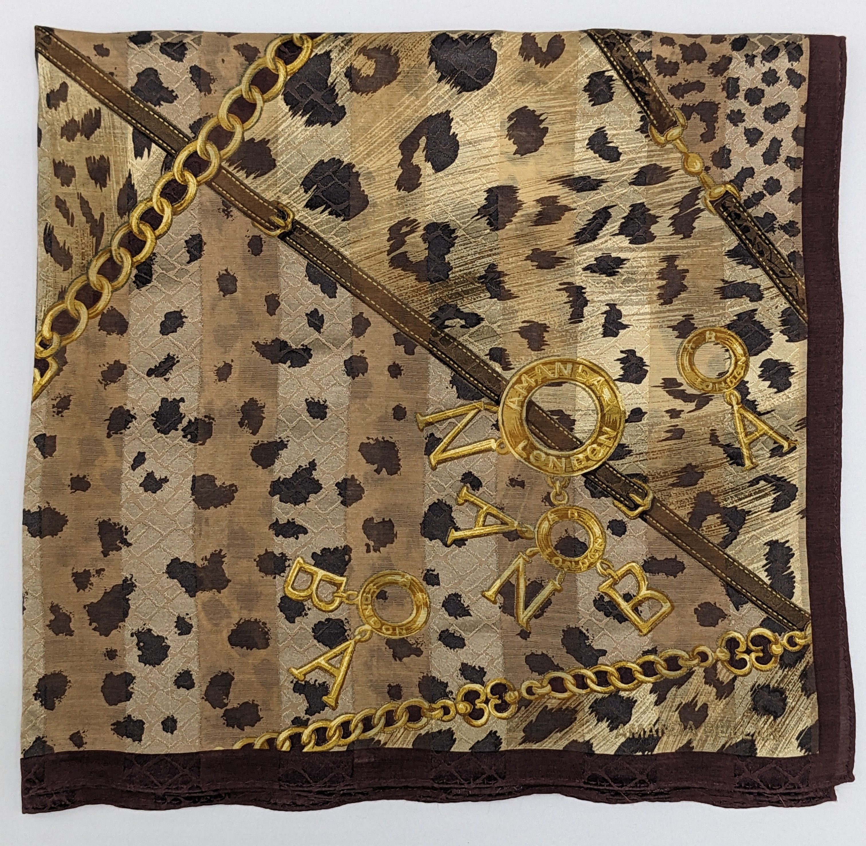 Unknown London AMANDA BELL LONDON LERPARD SILK HANDKERCHIEF Size ONE SIZE - 1 Thumbnail