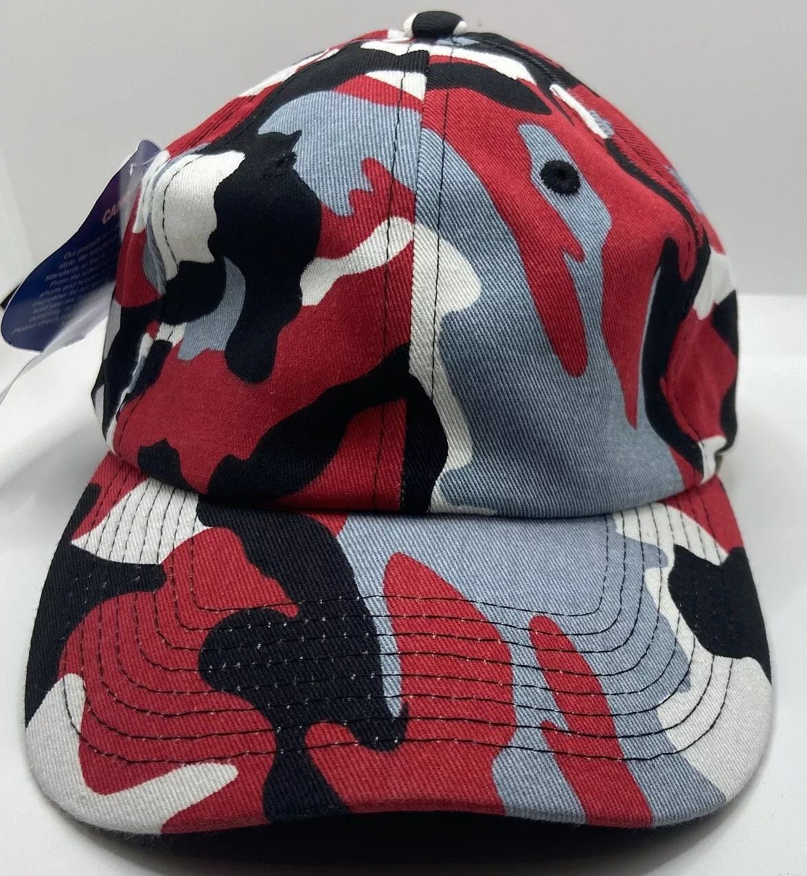 Other Baseball Cap - Adjustable - Red/White/Gray/Black Pattern Size ONE SIZE - 3 Thumbnail