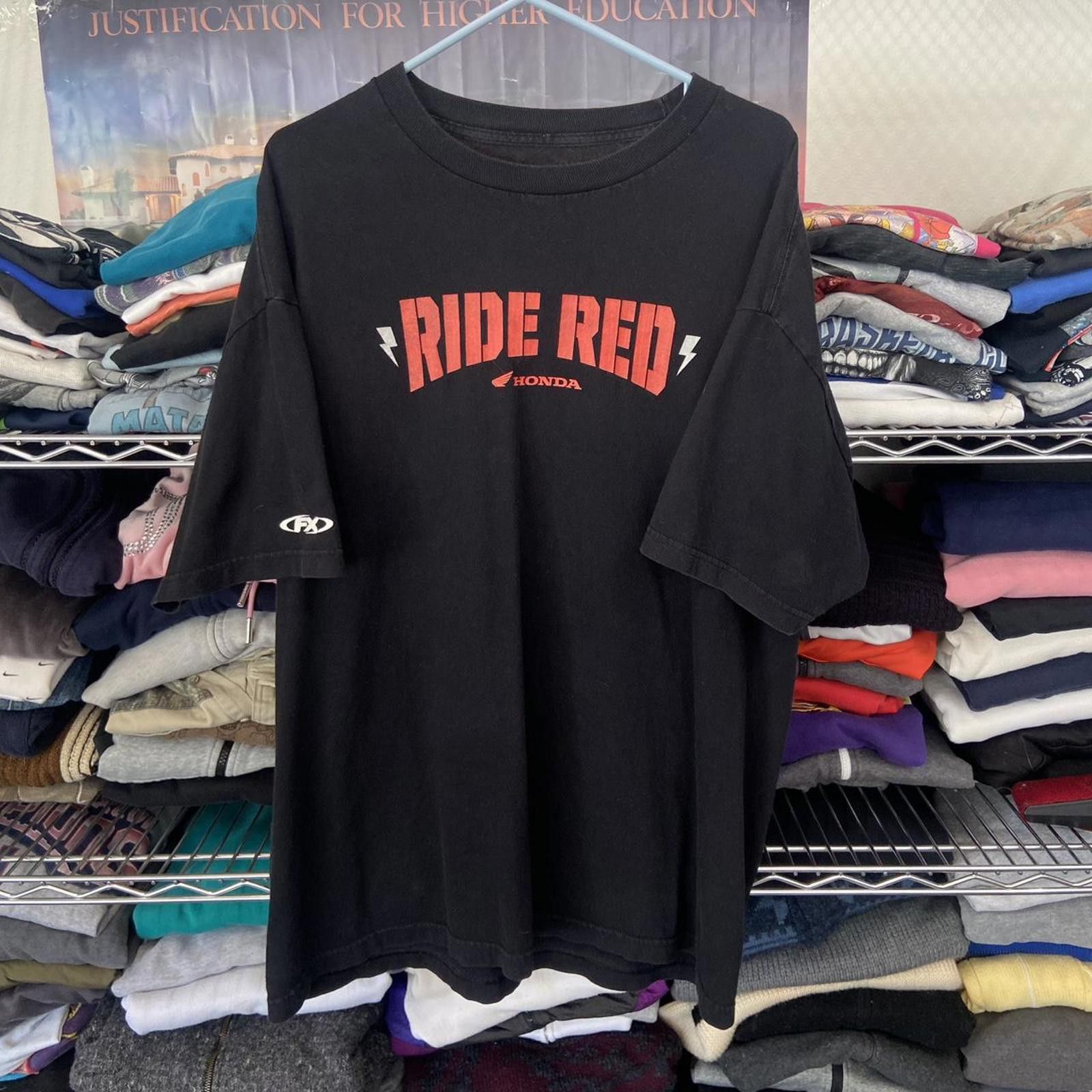 Other Y2k FX Honda Racing Ride Red graphic tee shirt size mens XL Size US XL / EU 56 / 4 - 1 Thumbnail
