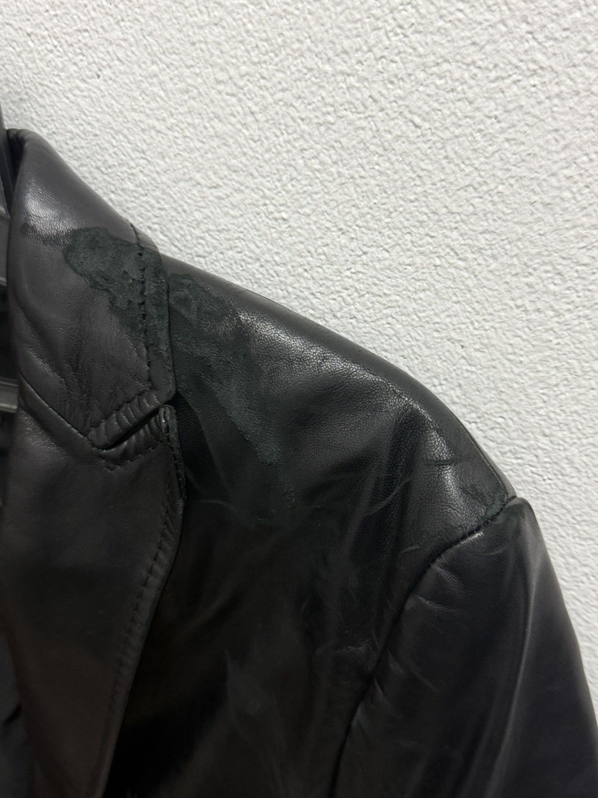 John Richmond John Richmond Rock-Gothic Leather Blazer with Pleated Sleeve Size US M / EU 48-50 / 2 - 4 Thumbnail