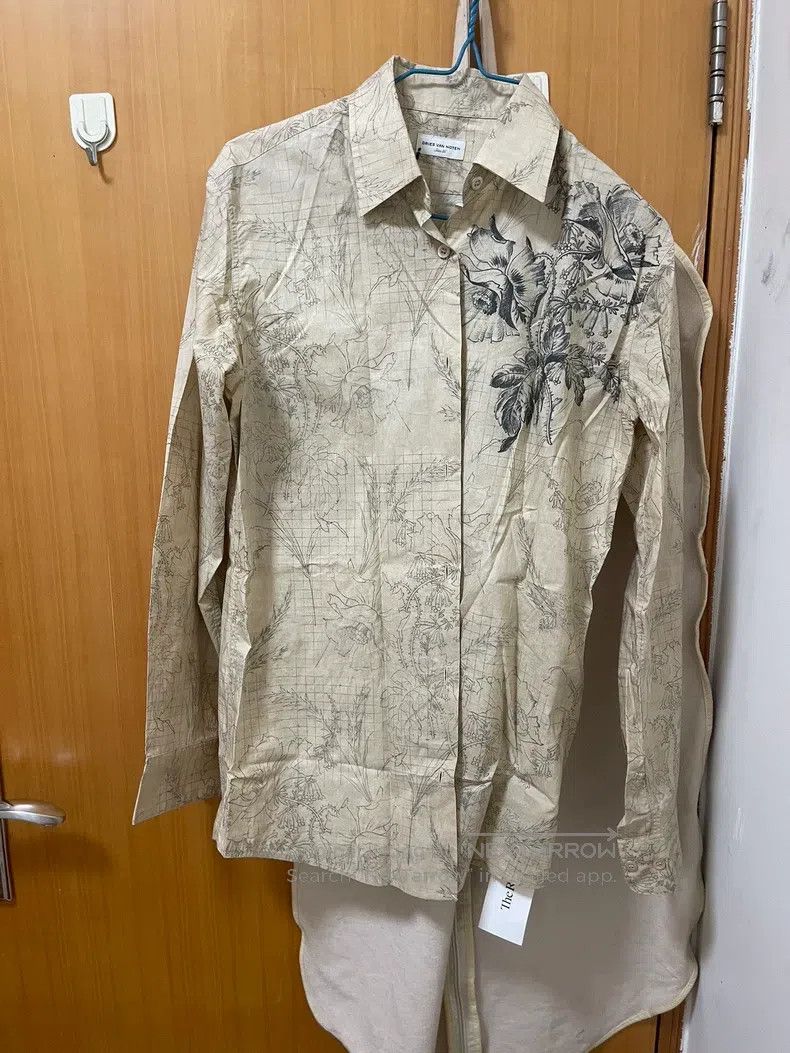 Dries Van Noten Dries Van Noten size:36 A grey meticulous painting shirt Size S / US 4 / IT 40 - 1 Thumbnail
