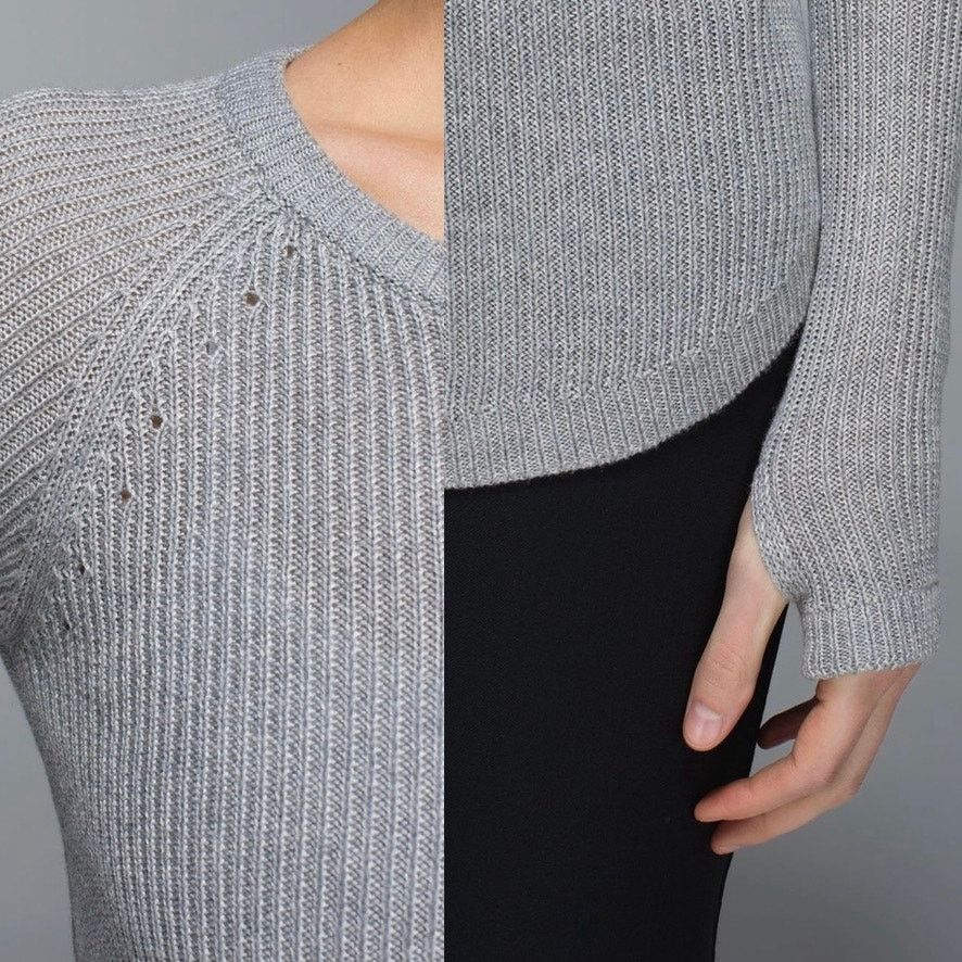 Lululemon Lululemon Cabin Yogi Heather Gray Pullover Sweater Top Size S / US 4 / IT 40 - 7 Thumbnail