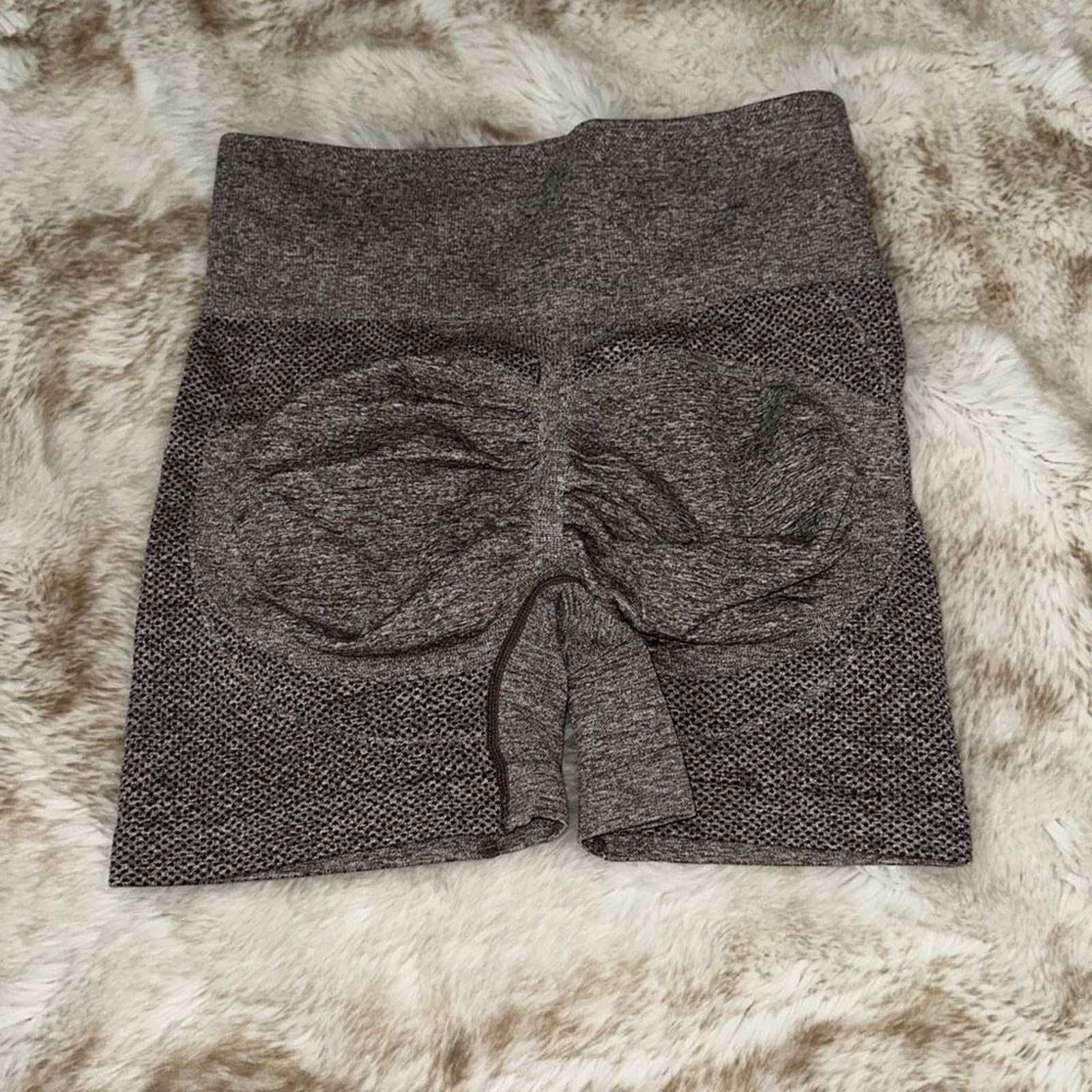 Other Brown Scrunch Seamless Bike Shorts | Sz S Size 27" / US 4 / IT 40 - 3 Thumbnail