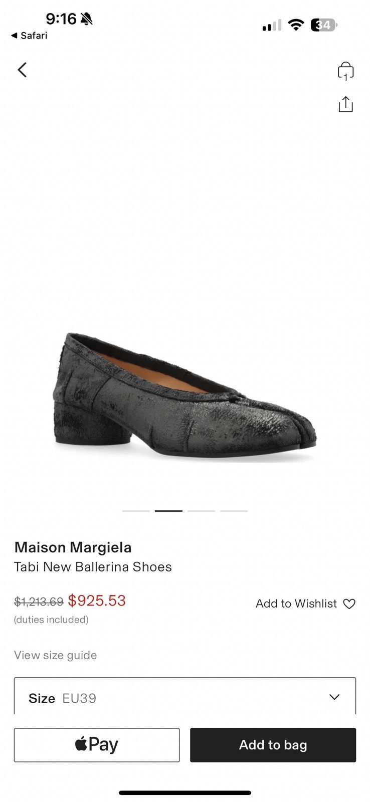 Maison Margiela 2025 Margiela Tabi New Ballerina Shoes Size US 9 / IT 39 - 2 Thumbnail