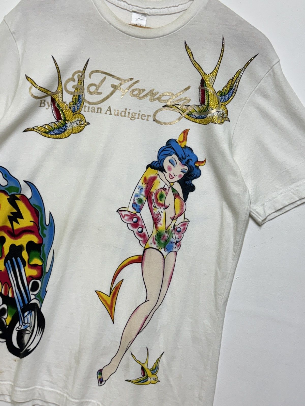 Ed Hardy Rare Ed Hardy Christian Audigier Skull & Sexy Girl Graphic Size US M / EU 48-50 / 2 - 5 Thumbnail