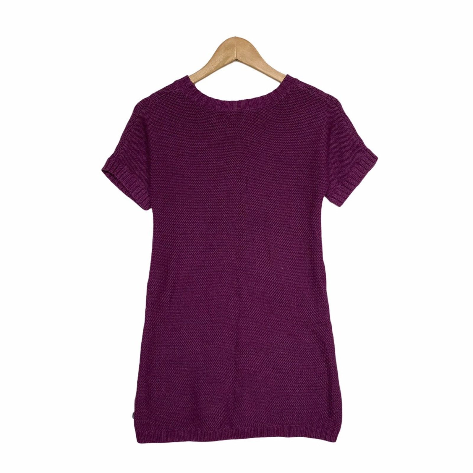 DKNY DKNY Purple Cable Knit Micro Mini Jumper Dress UK Size 8/10 Size S / US 4 / IT 40 - 3 Thumbnail