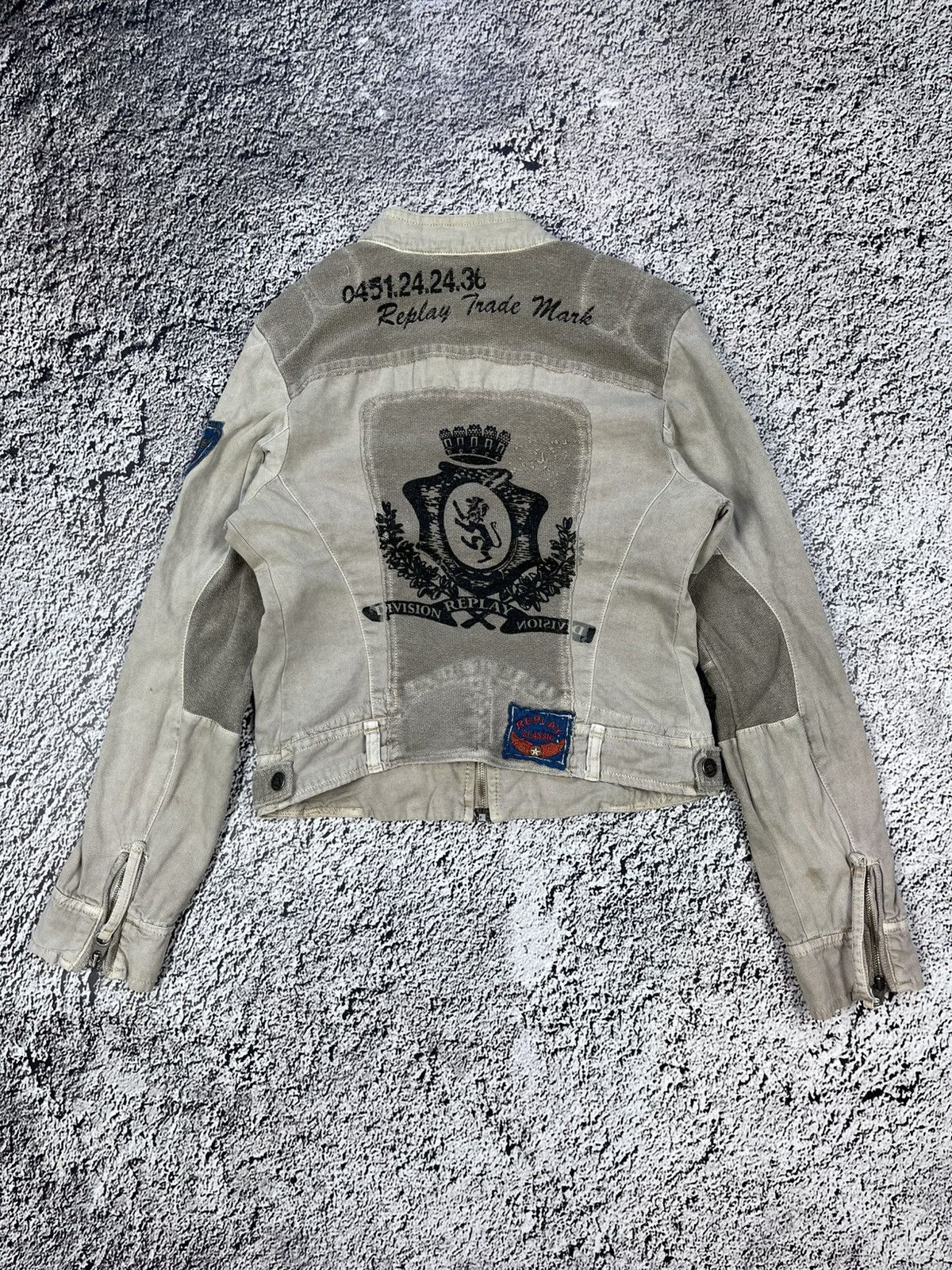 Japanese Brand Vintage Japanese Biker Grunge Replay Logo Jacket size S Size S / US 4 / IT 40 - 1 Thumbnail