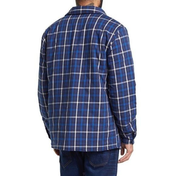 Slate & Stone Slate & Stone Mens Blue Plaid Quilted Lightweight Snap Shirt Size US M / EU 48-50 / 2 - 2 Thumbnail
