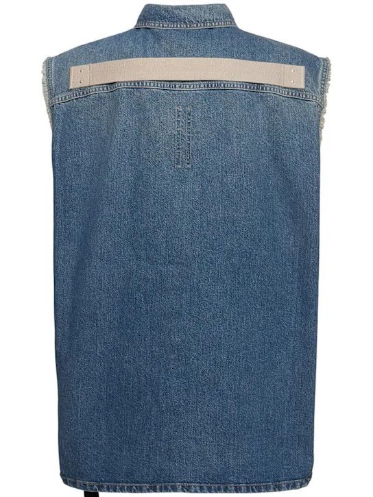 Rick Owens Drkshdw o1lsvrm0425 SL Tommy Jumbo Overshirt in Blue Size US L / EU 52-54 / 3 - 2 Thumbnail