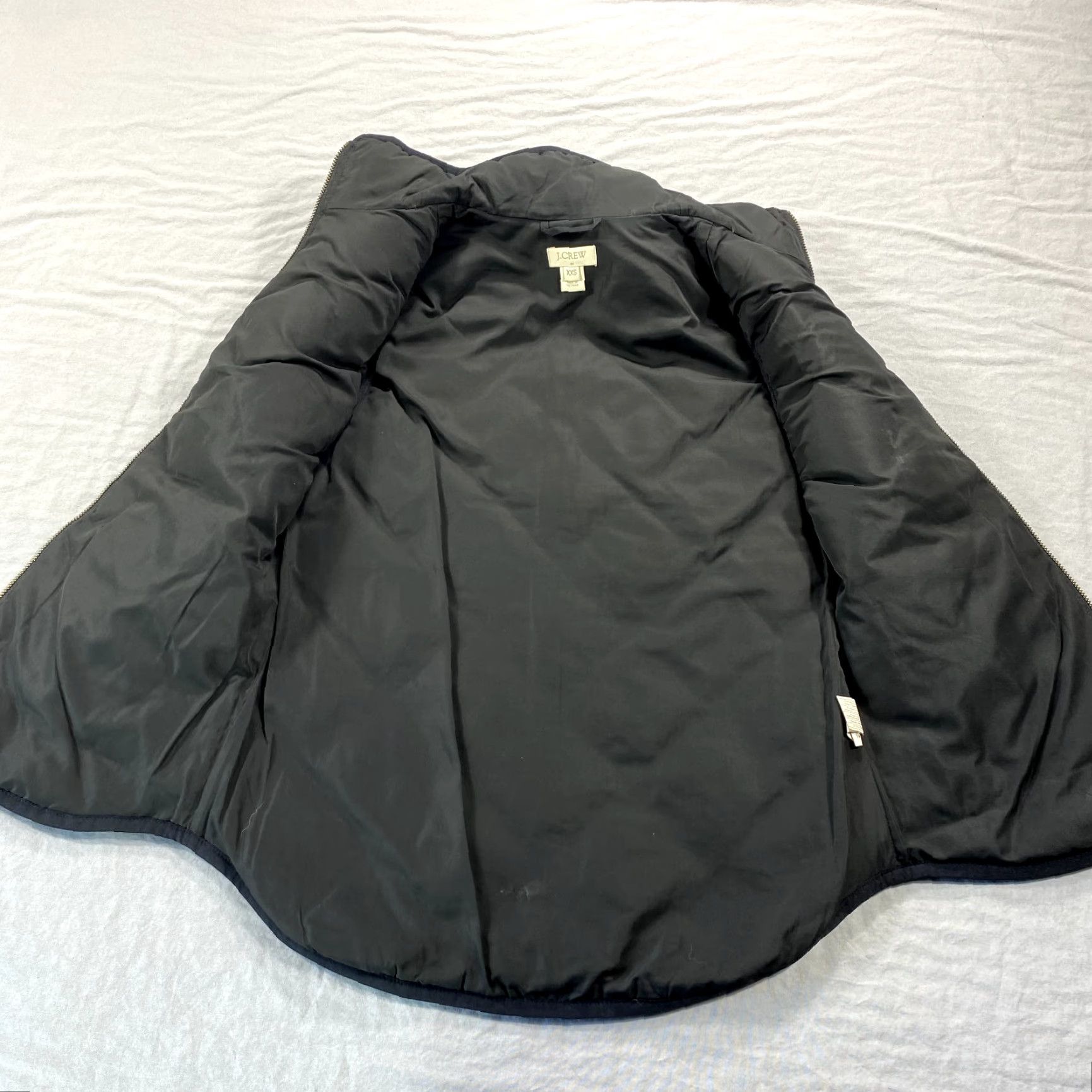 J.Crew J.CREW Vest Womens XXS Black Down Fill Puffer Jacket Full Zip Pockets Quilted Size XXS / US 00 / IT 34 - 3 Thumbnail