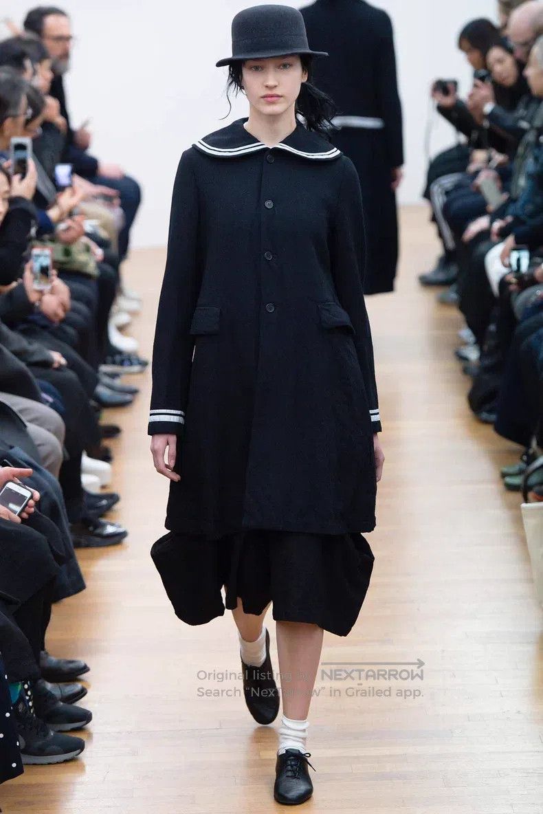 Comme des Garcons Comme Des Garcons Navy collar wool coat, mid-length Size XS / US 0-2 / IT 36-38 - 1 Thumbnail