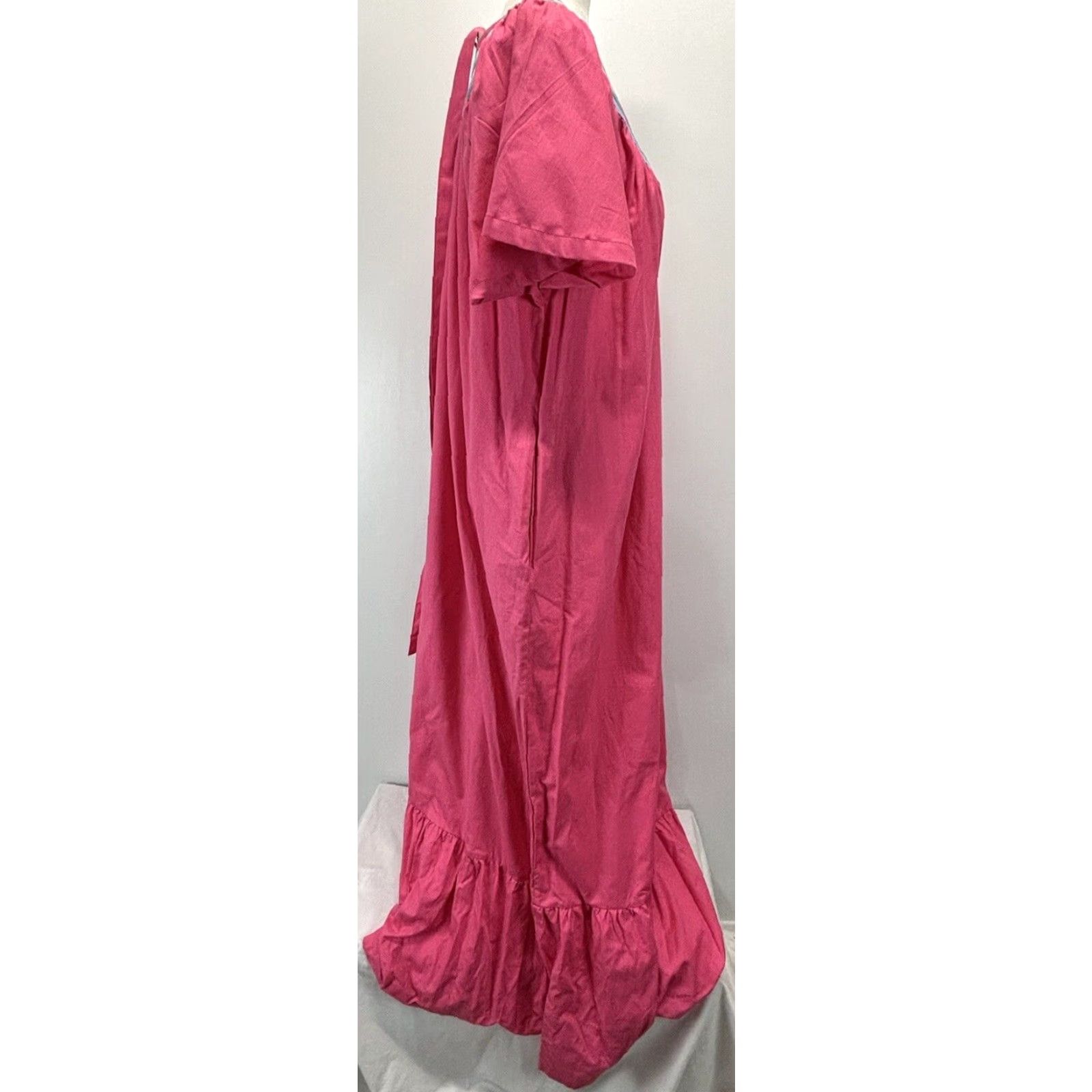 Vintage VINTAGE Club Prive Pink Kaftan Maxi Dress Womens Plus Size 44 Cotton Bohemian Size M / US 6-8 / IT 42-44 - 4 Thumbnail