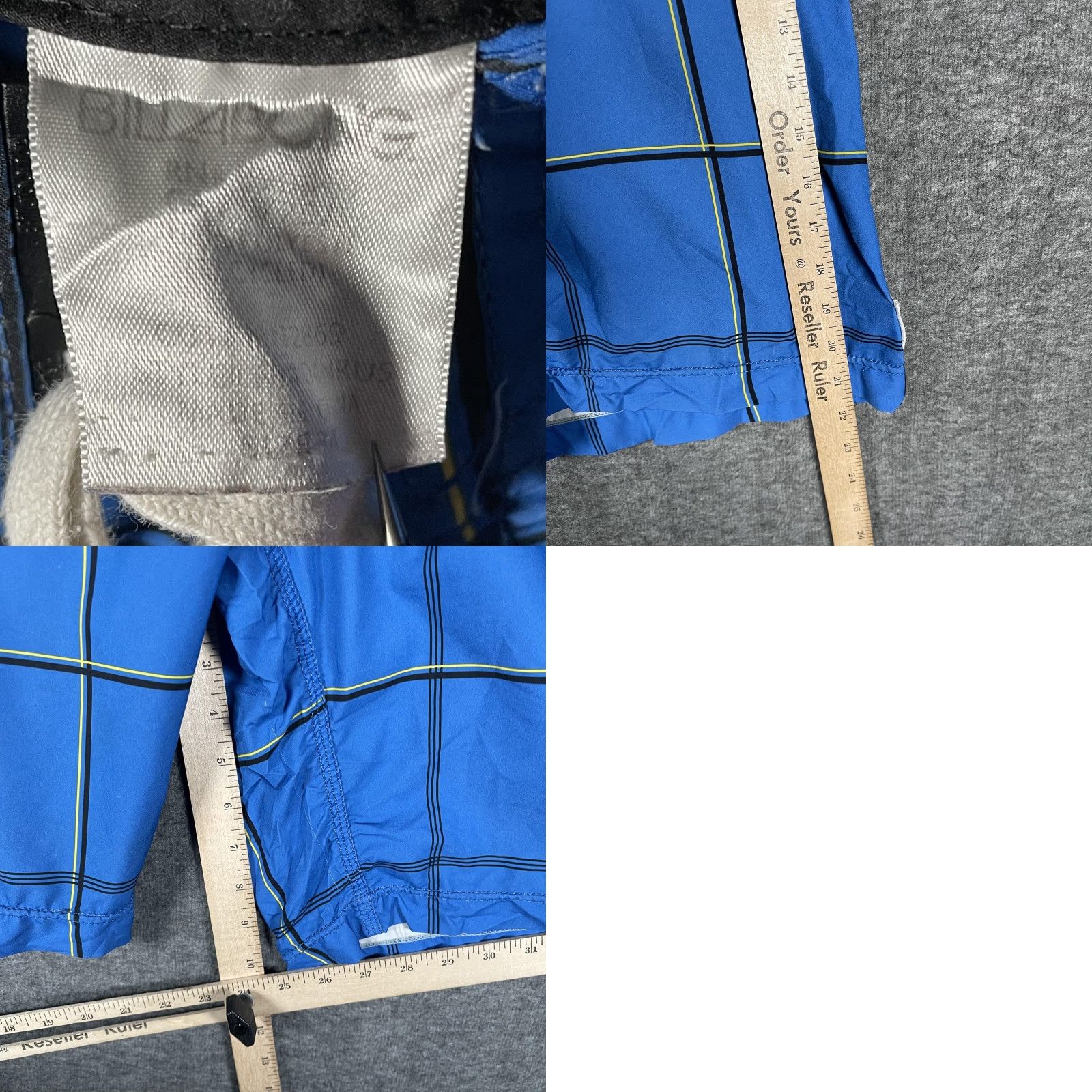 Billabong Billabong Board Shorts Mens 34 Blue Plaid Quick Dry Drawstring Pocket Surf Trunks Size US 34 / EU 50 - 8 Thumbnail