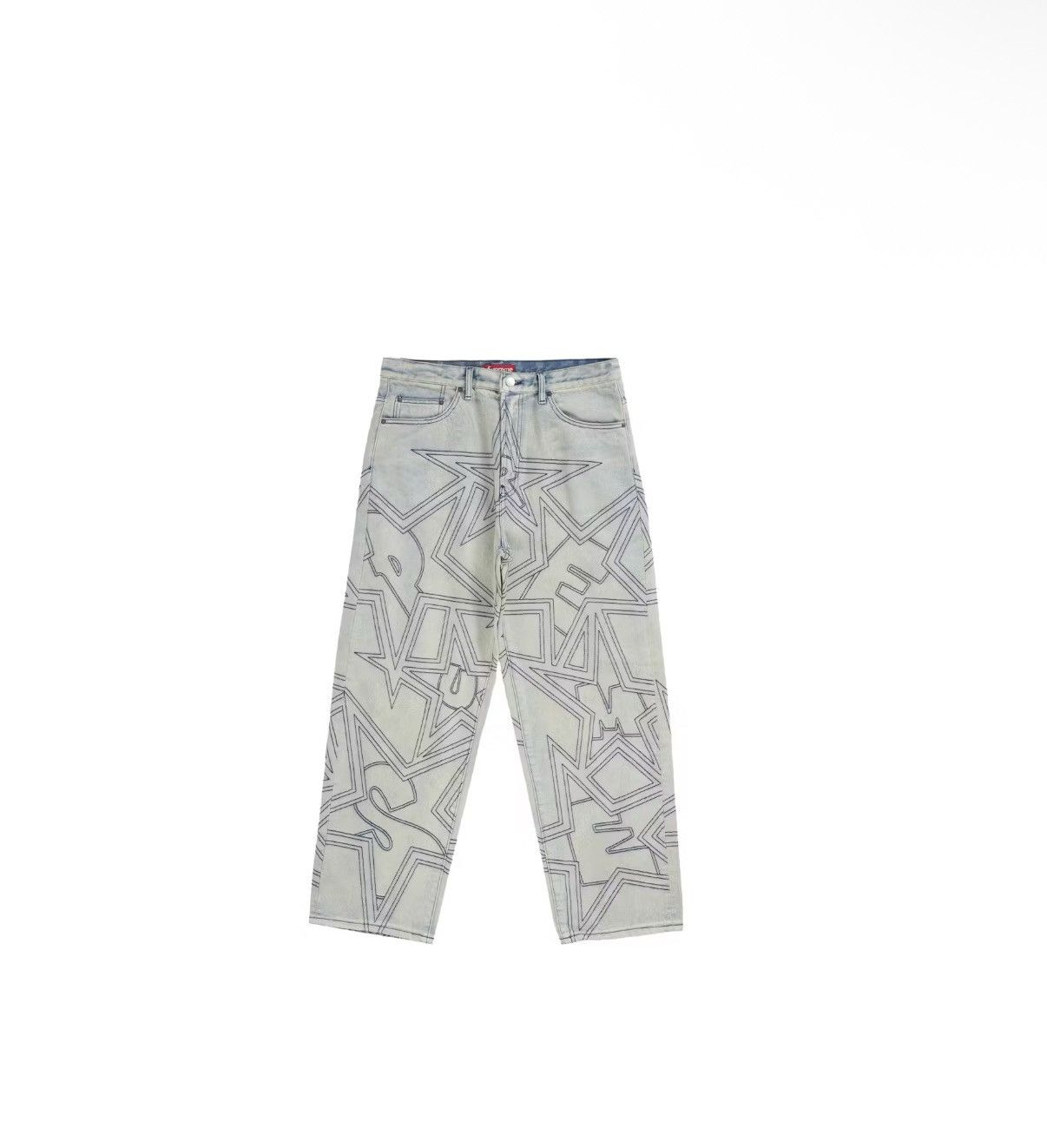 Supreme Stars Topstitch Baggy Jean Indigo Men's - SS25 - US
