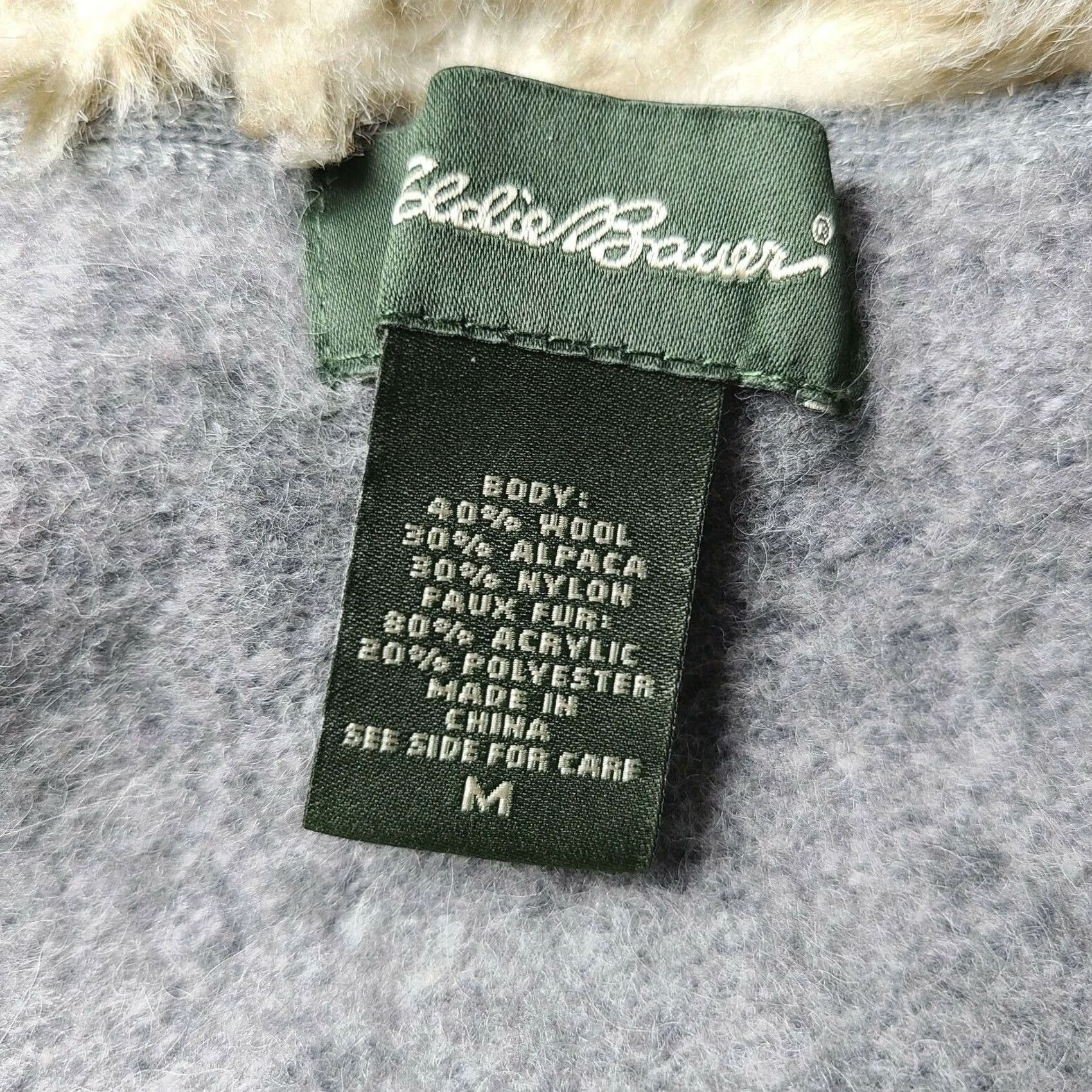 Eddie Bauer VINTAGE Eddie Bauer Women's Wool Alpaca Blend Faux Fur Full Zip Vest Gray Size M Size M / US 6-8 / IT 42-44 - 5 Thumbnail