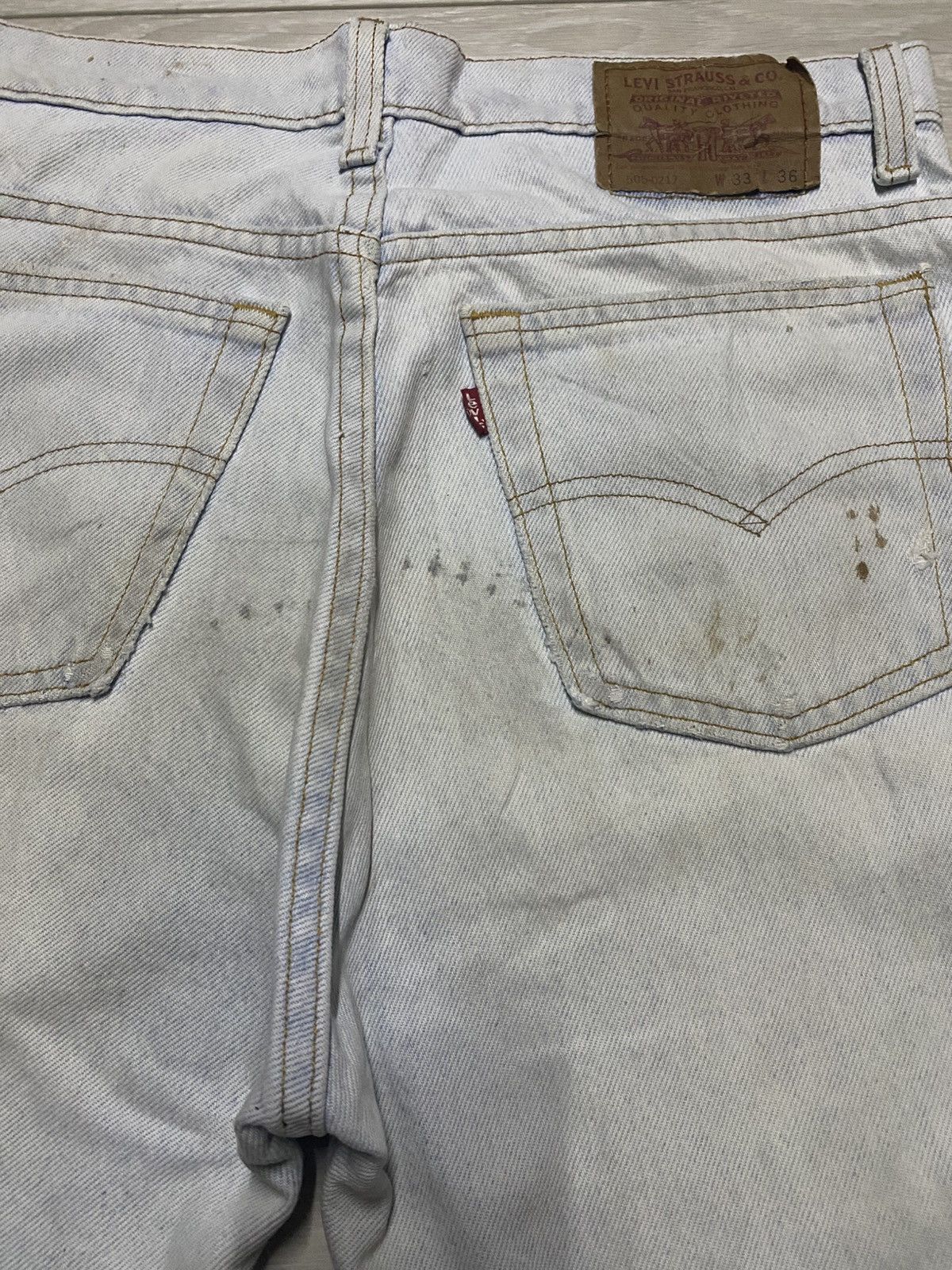Levi's Vtg Levis 505 90s Grunge Light Wash Distressed Loose Jean Size US 32 / EU 48 - 12 Thumbnail