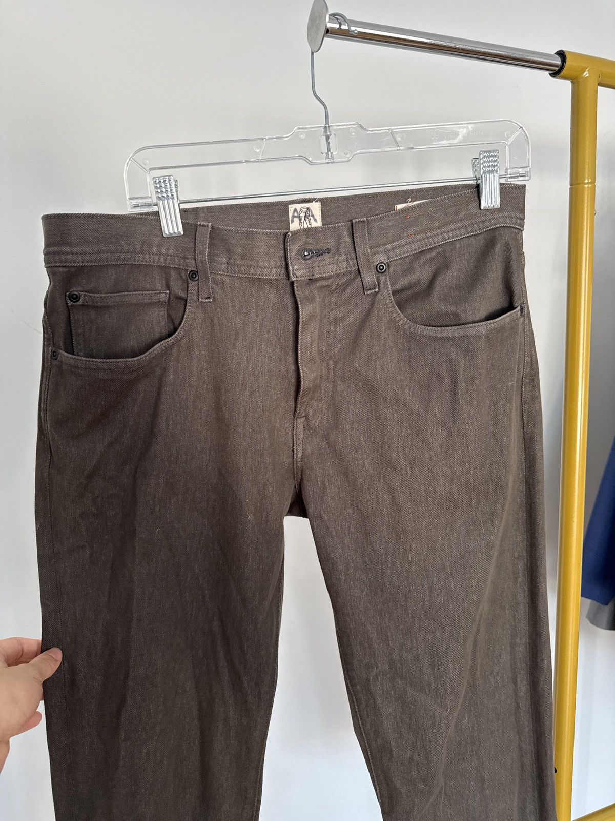 Hiroshi Kato Hiroshi Kato “The Pen” Slim Jeans – Military Green – Size 32 Size US 32 / EU 48 - 3 Thumbnail