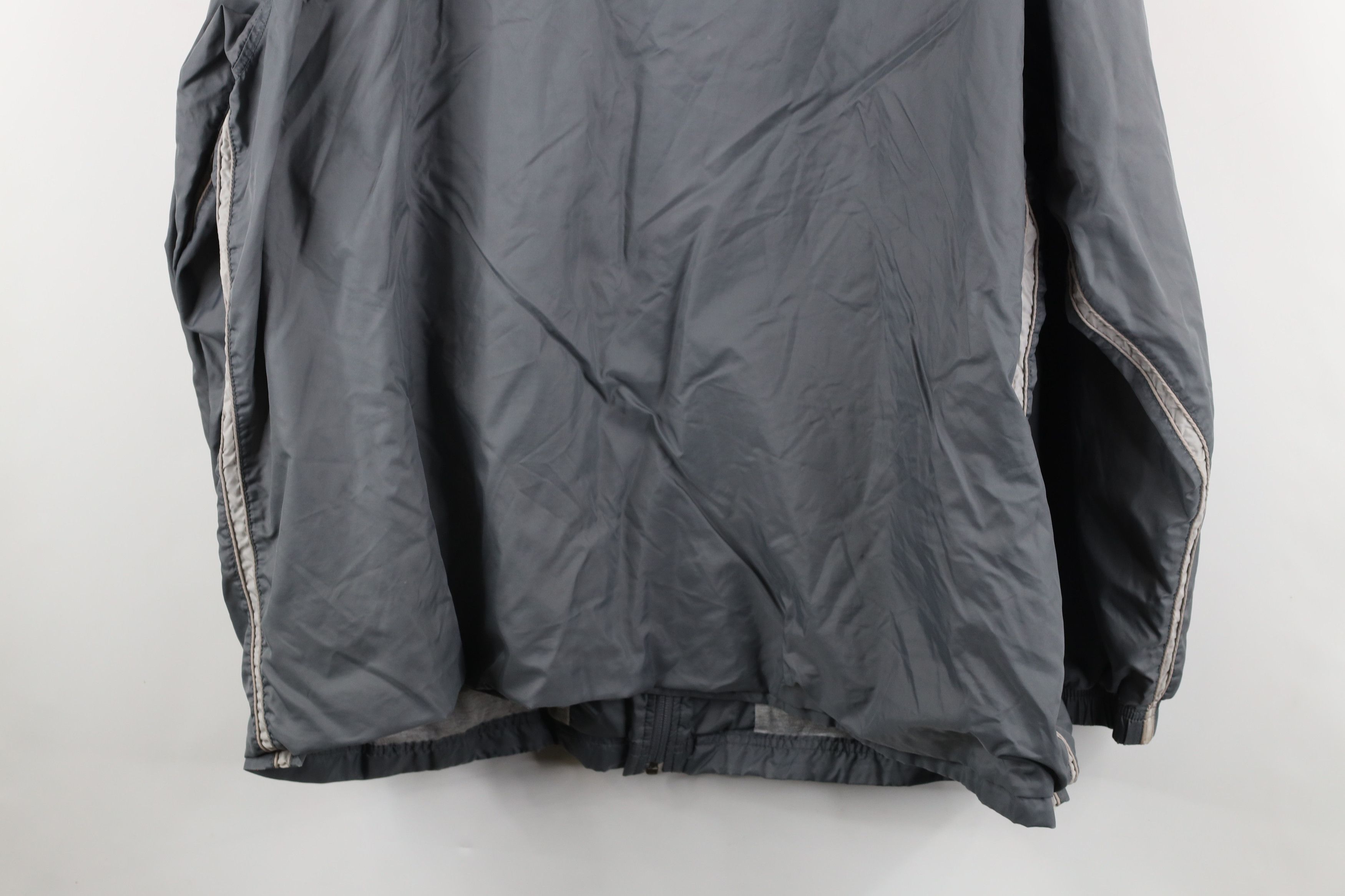 Nike × Vintage Vintage 90s Nike Scott Mini Swoosh Lined Hooded Jacket Gray Size US XXL / EU 58 / 5 - 18 Thumbnail