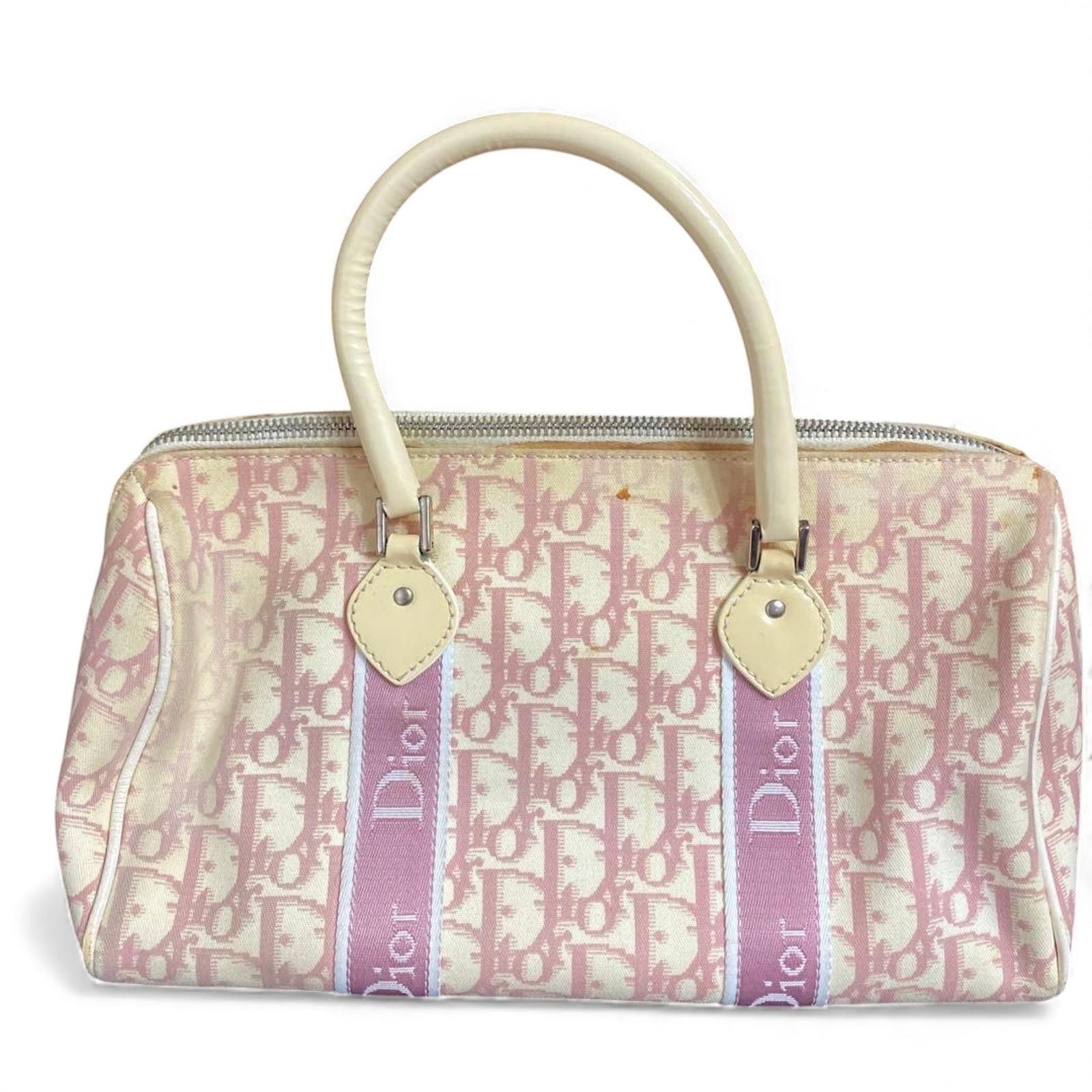 Other Dior - Pink Monogram Satchel Bag Floral Butterfly Size ONE SIZE - 2 Thumbnail