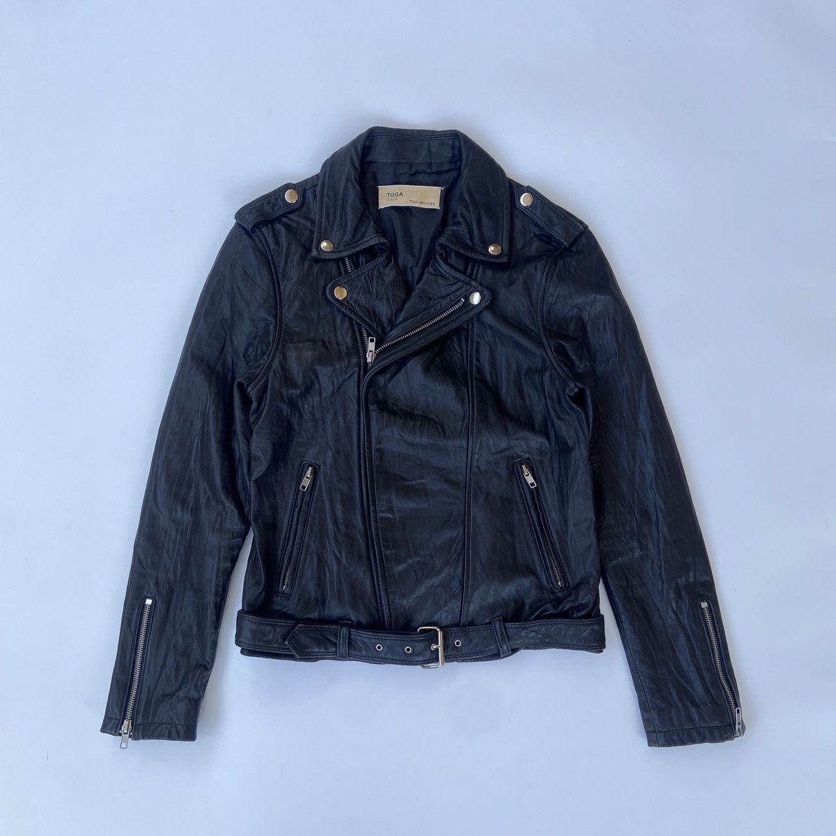 Other Toga Pulla Toga Archives Biker Leather Jacket Size XL / US 12-14 / IT 48-50 - 1 Thumbnail