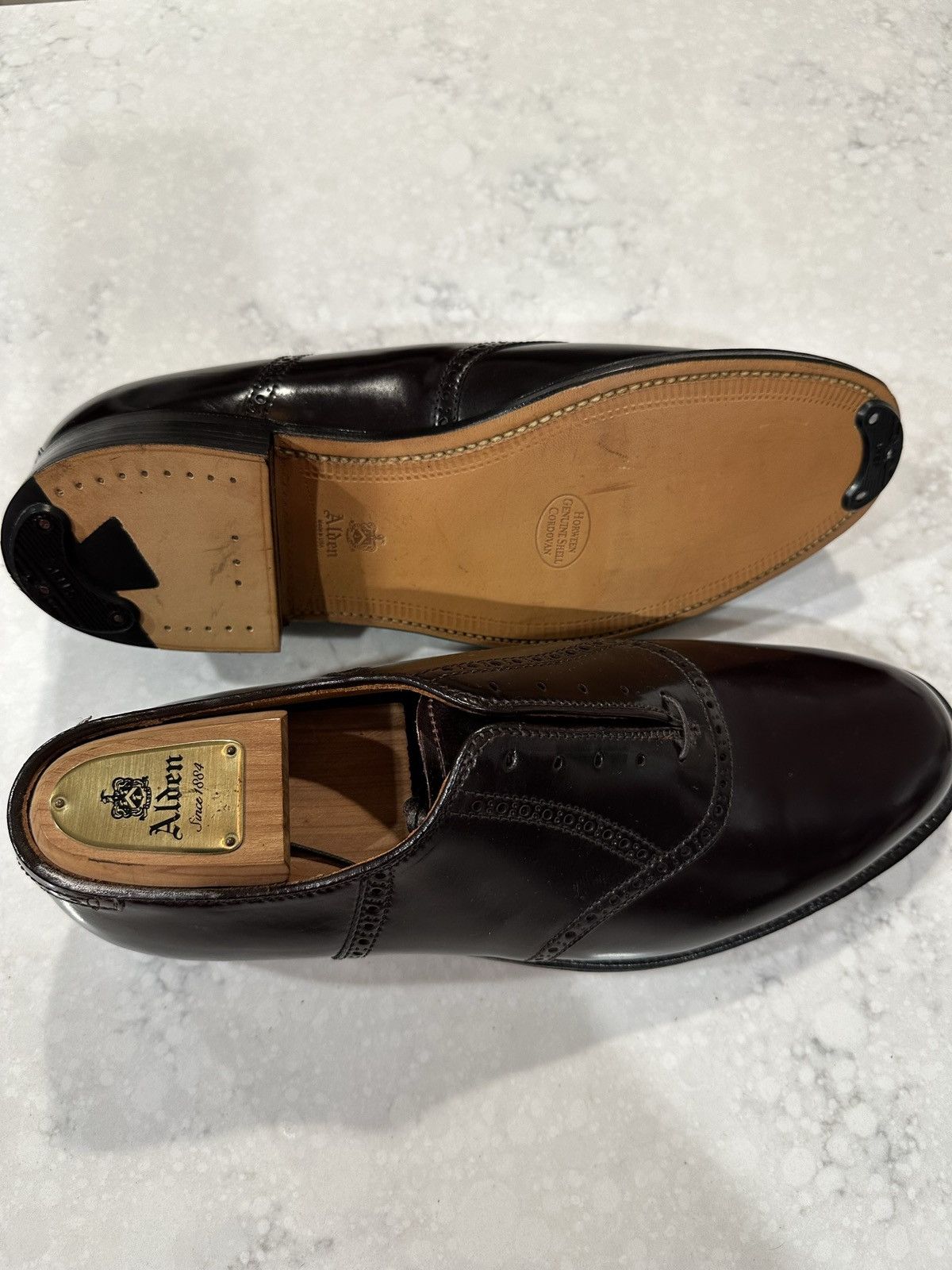 Alden Alden 994 Color 8 Shell Cordovan Saddle Size US 11 / EU 44 - 5 Thumbnail