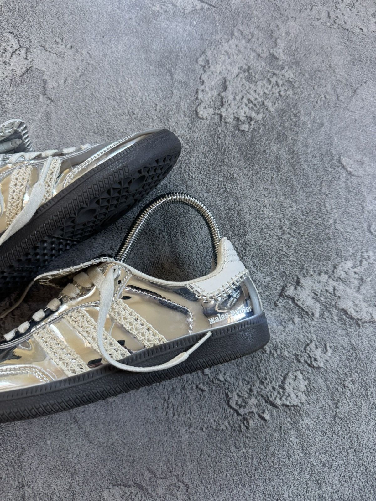 Adidas Wales Bonner & Adidas samba US5 silver metallic low sneakers Size US 5 / IT 35 - 3 Thumbnail
