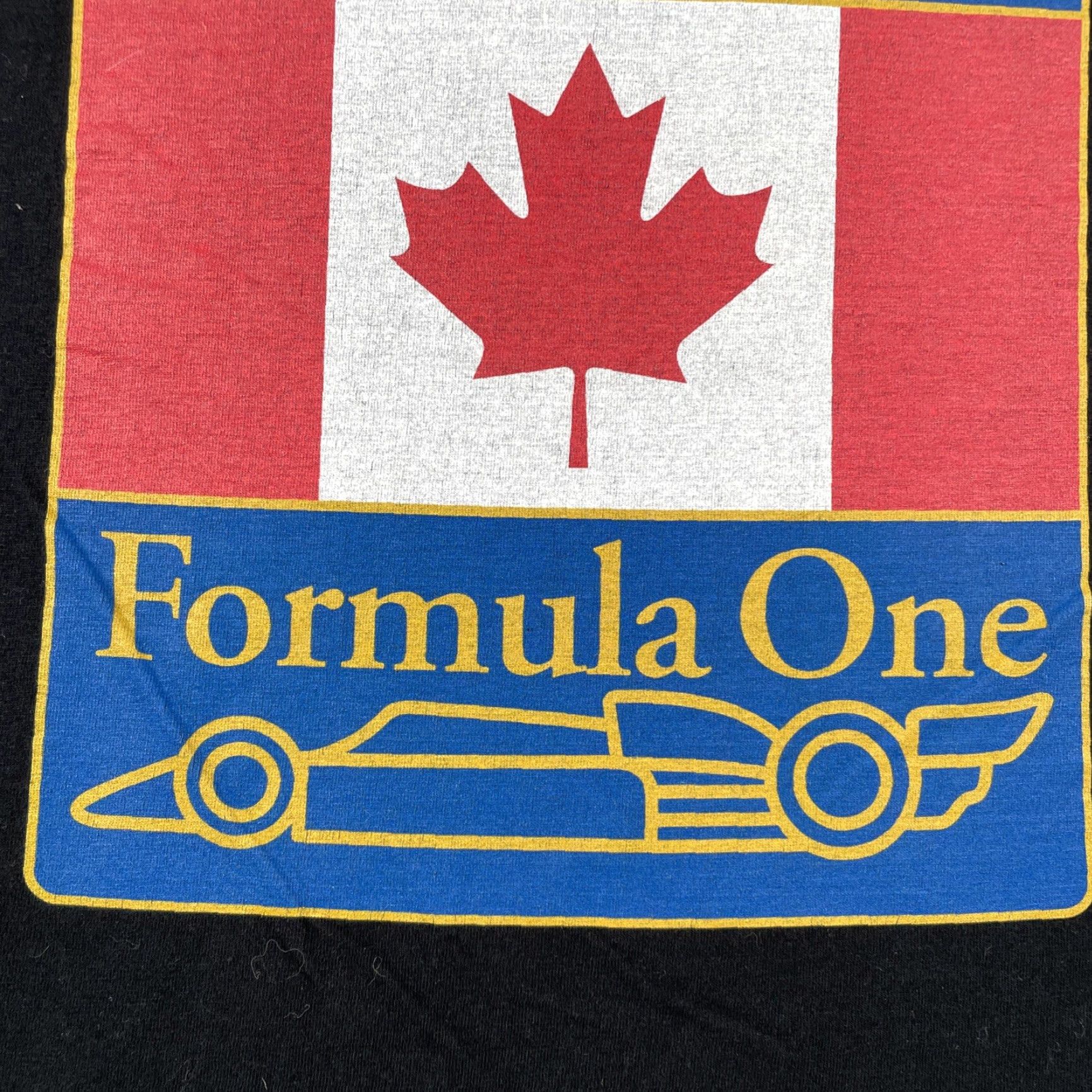 Vintage VINTAGE Retro GP Walter Wolf Racing Formula One #20 Canada Black T-Shirt Mens Medium 100% Cotton Crew Neck Grey Wolf Retro Racing Grand Prix 80s 90s Size US M / EU 48-50 / 2 - 6 Thumbnail