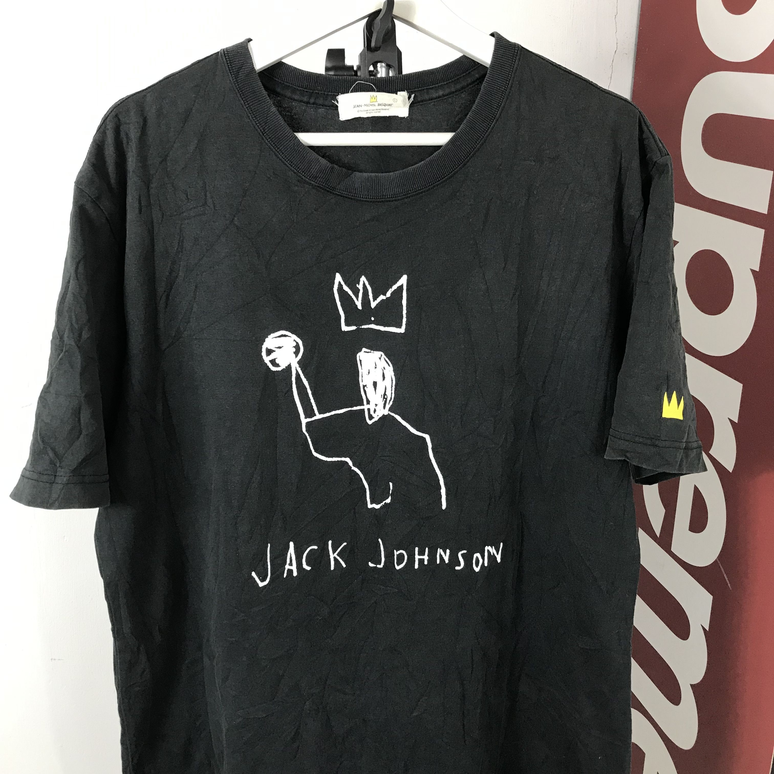 Vintage Vintage Jean Michel Basquiat Jack Johnson Tee Shirt Size US L / EU 52-54 / 3 - 2 Thumbnail