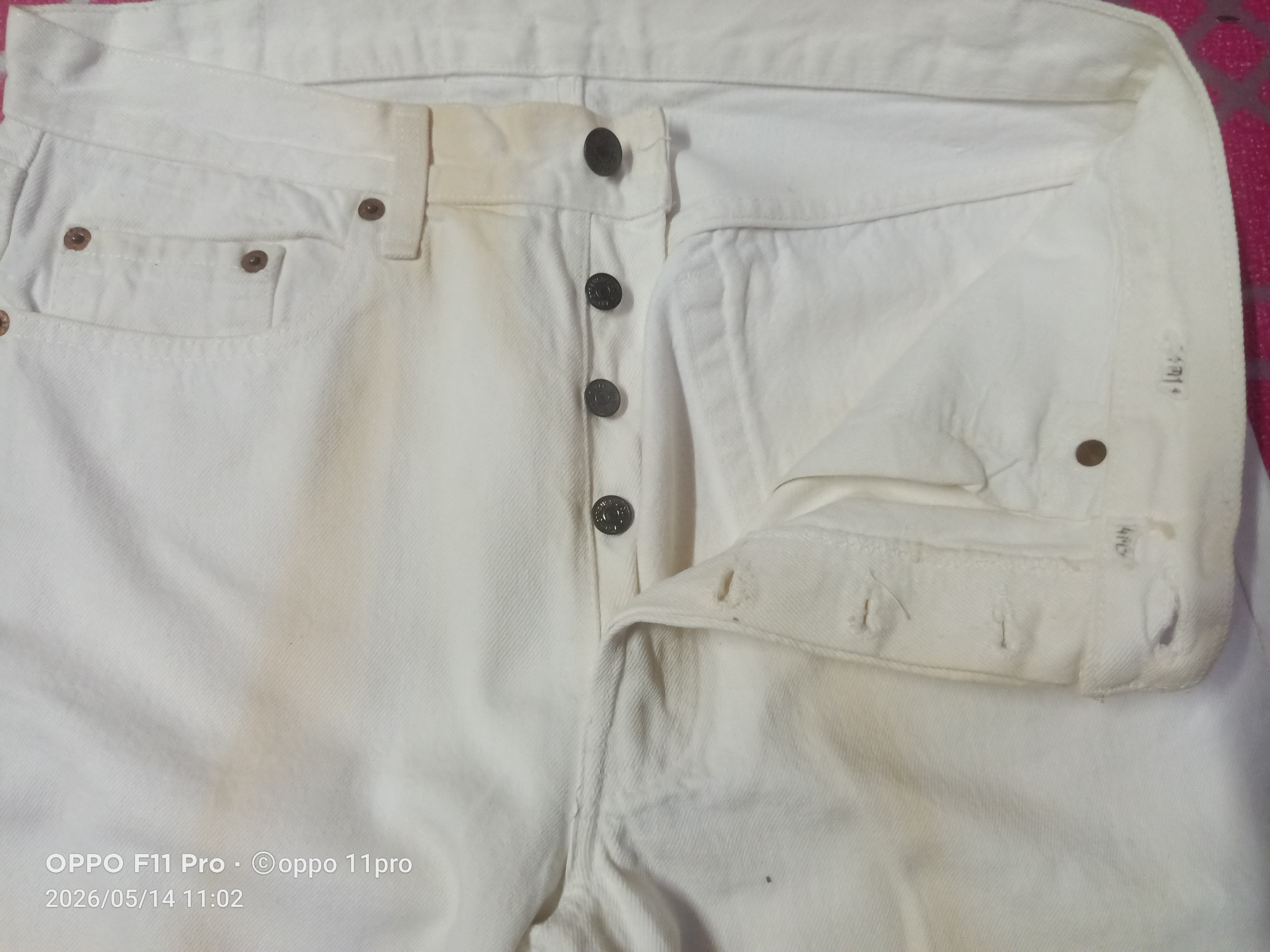 Levi's Vintage Clothing 💥Vintage Levi's 501 White Denim 80s 32x33 💥 Size US 32 / EU 48 - 13 Thumbnail