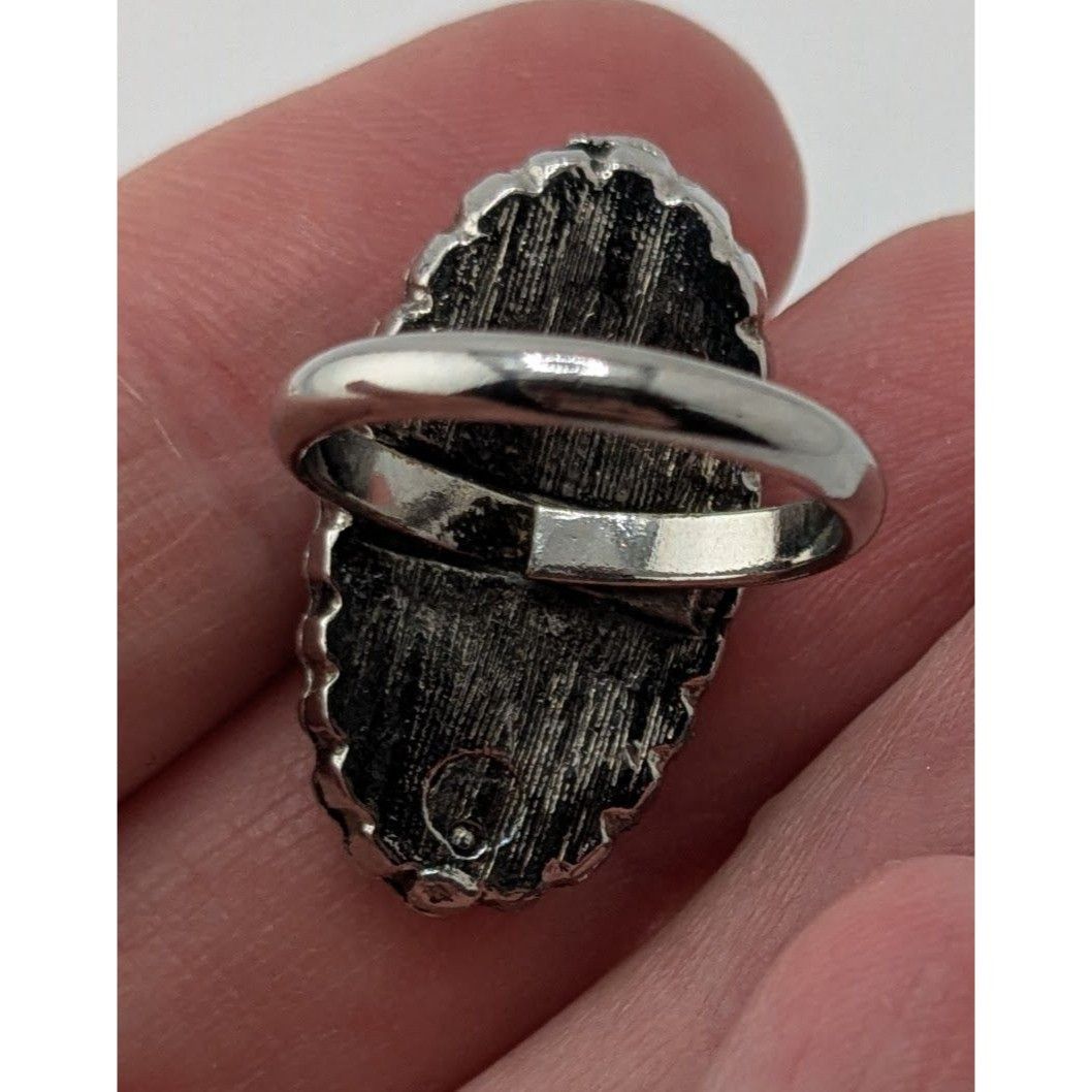 Other Vintage Southwestern Faux Red Jasper Oval Statement Ring Siz Size ONE SIZE - 8 Thumbnail