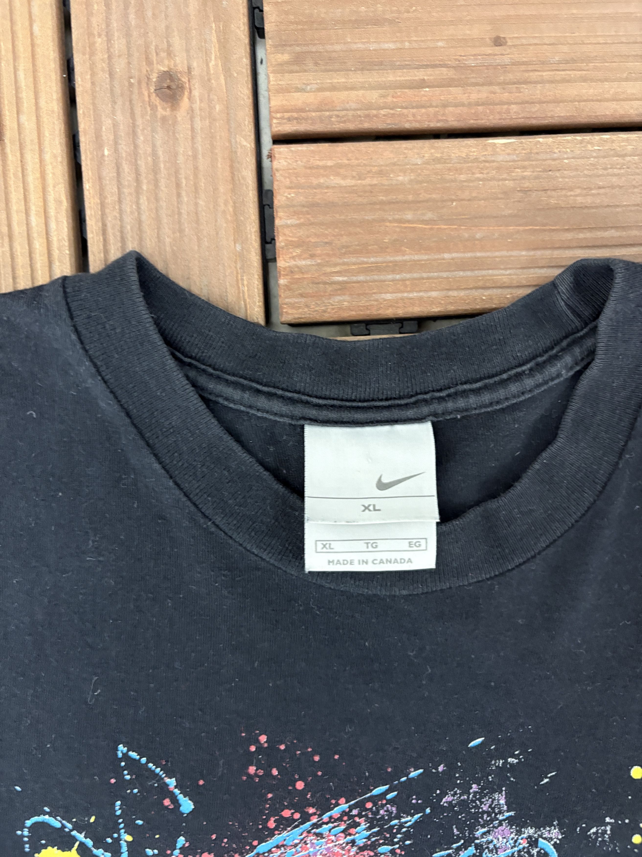 Nike Nike Abstract Paint Vintage Y2K Black T-Shirt Tee Size US XL / EU 56 / 4 - 5 Thumbnail