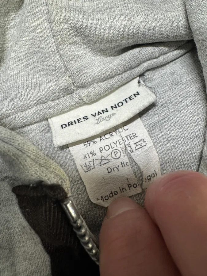 Dries Van Noten × Vintage Dries Van Noten Grey Hybrid Puffer Sleeves Zip-up Sweater Jacket Size US L / EU 52-54 / 3 - 11 Thumbnail