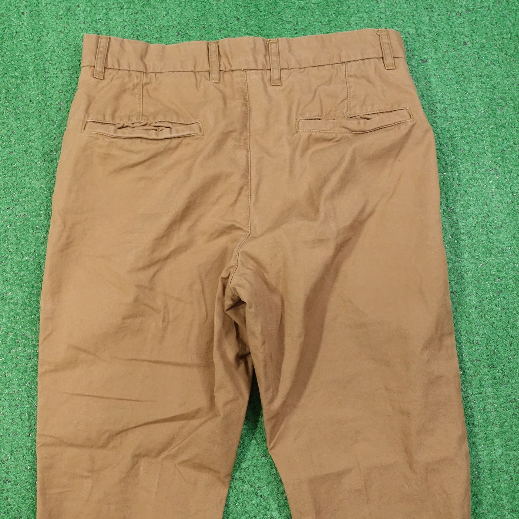 H&M H&M LOGG Slim Fit Chino Pants Men Size 29 Brown Casual Flat Front 29In Inseam Size US 29 - 5 Thumbnail
