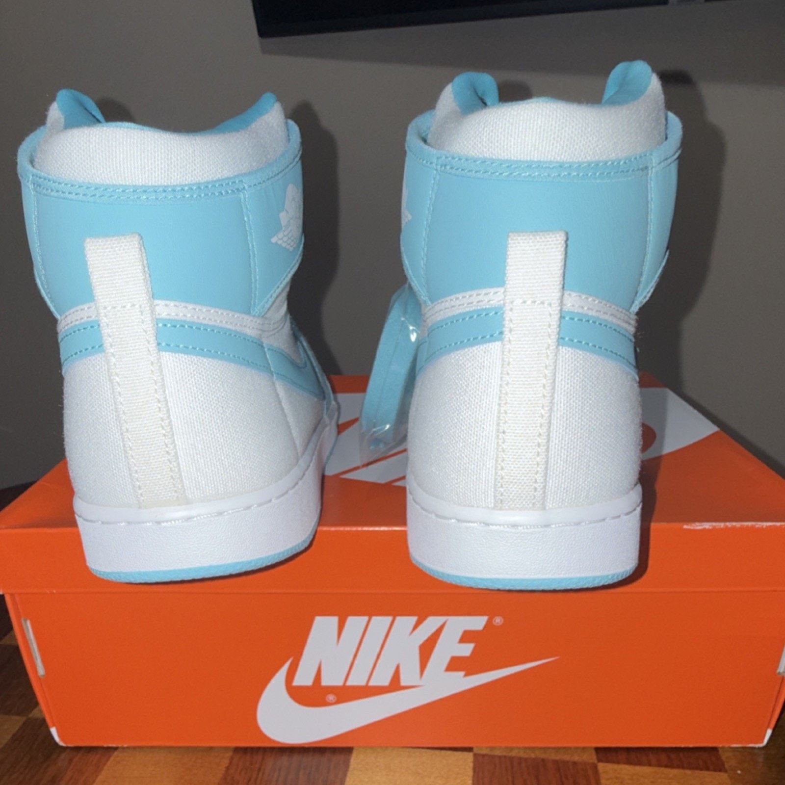 Nike Nike AJKO 1 Bleached Aqua White Canvas High Top Sneaker 12.5 Size US 12.5 / EU 45-46 - 4 Thumbnail