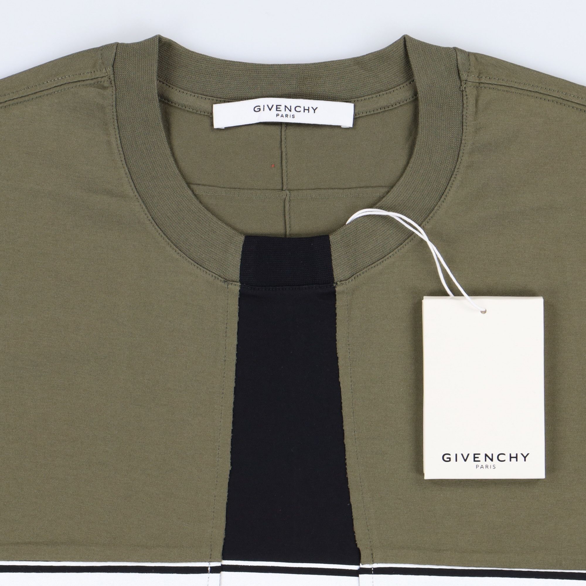 Givenchy Khaki Colourblock Oversized T-Shirt Size US S / EU 44-46 / 1 - 6 Thumbnail
