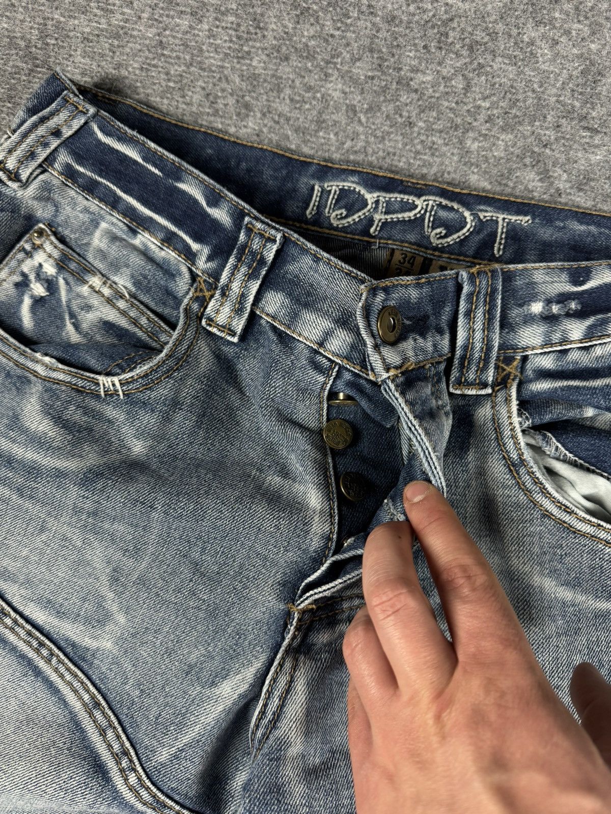 Japanese Brand × Vintage Vintrage japanese brand flared baggy pants jeans Size US 34 / EU 50 - 6 Thumbnail