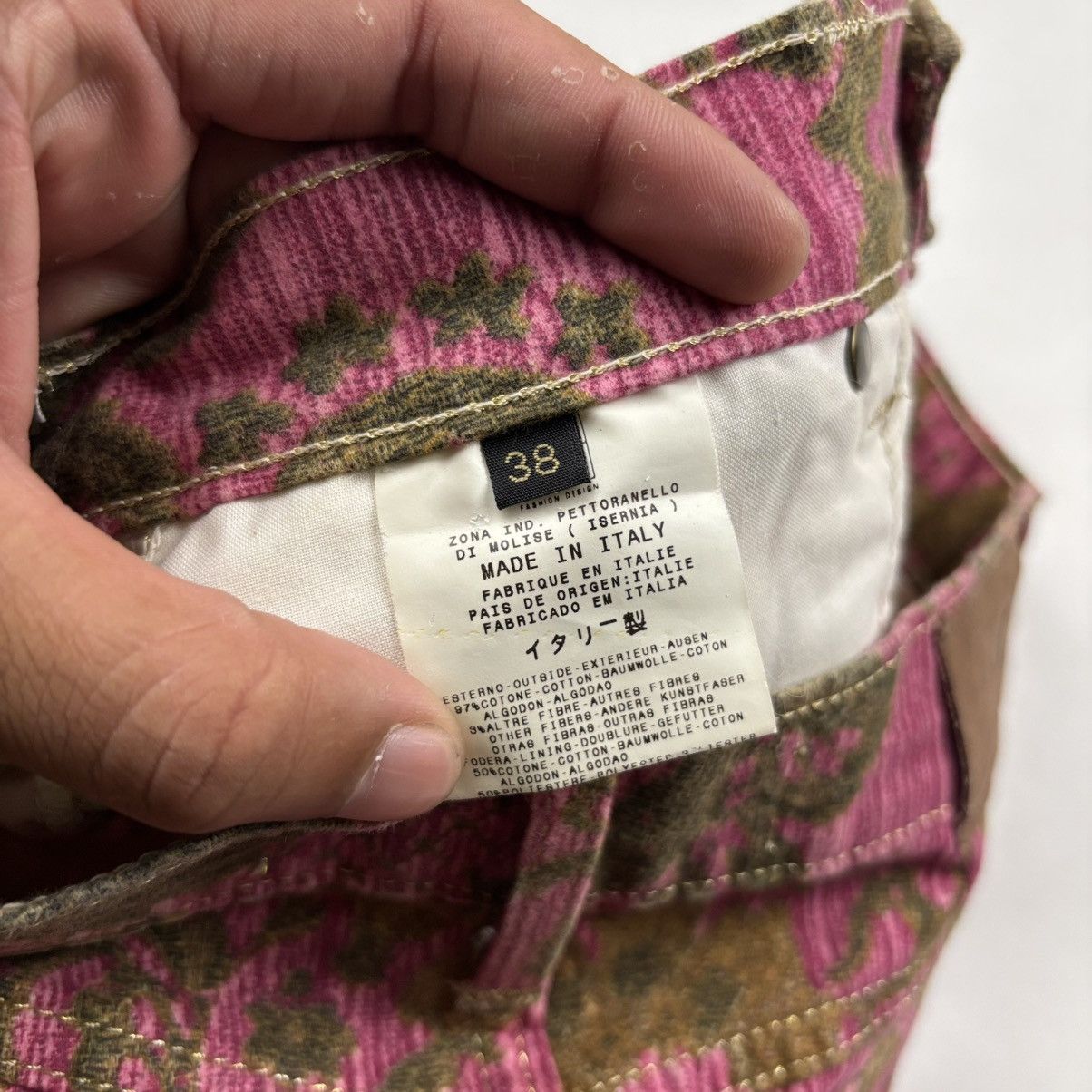 Just Cavalli Just Cavalli Corduroy Printed Mini Skirt Size 31" - 8 Thumbnail