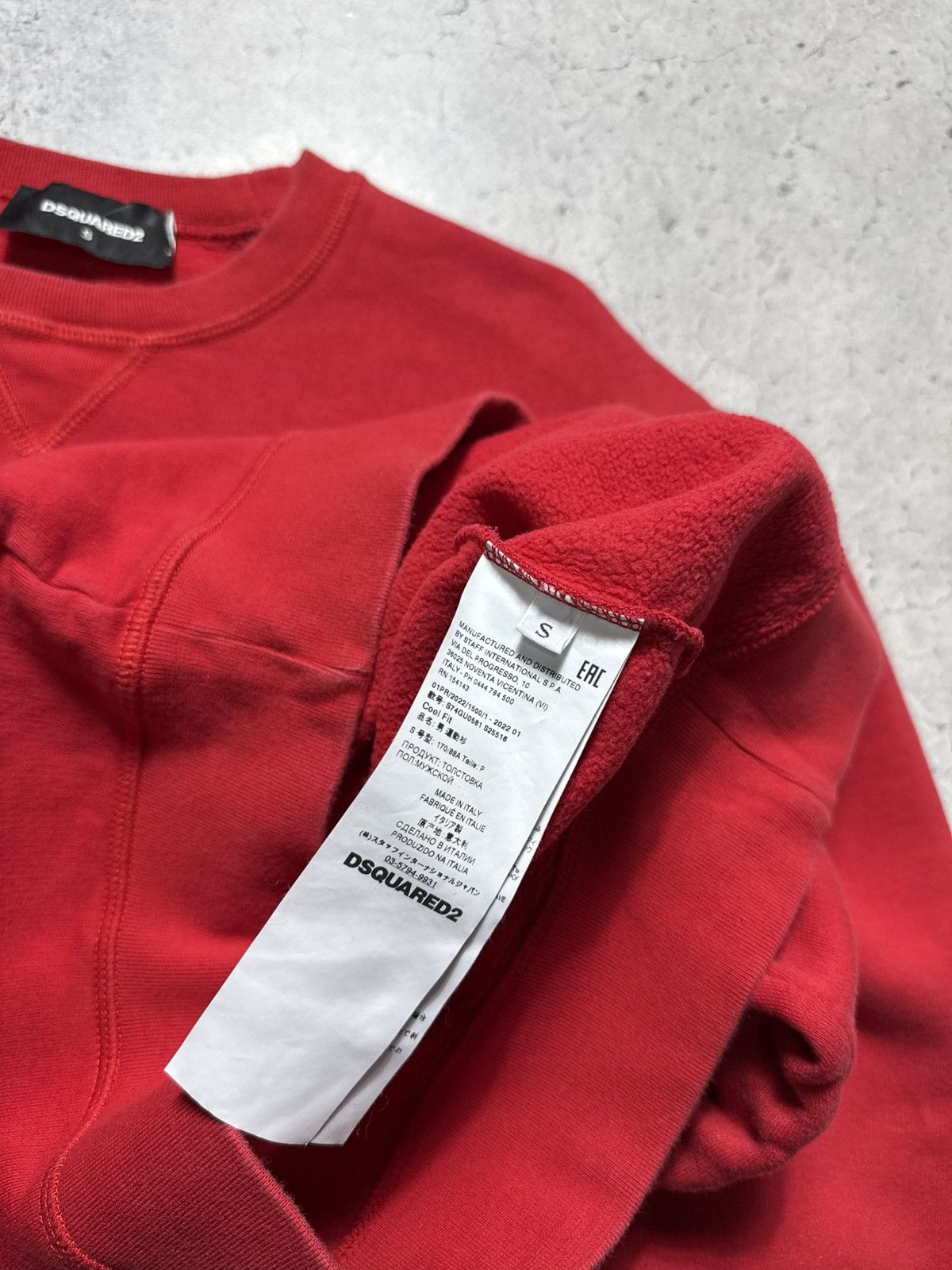 Dsquared2 Dsquared2 Luxury Big Logo Red Sweatshirt Size S Size US S / EU 44-46 / 1 - 6 Thumbnail