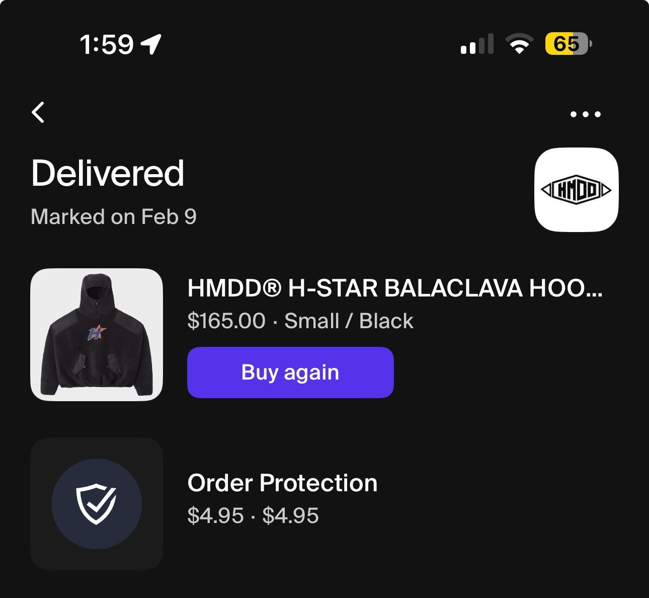 image of Hmddla Balaclava Hoodie in Black, Men's (Size Small)