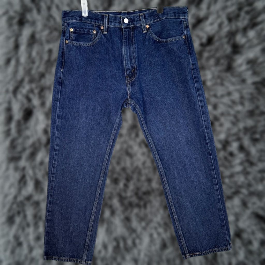 Levi's Levi’s 505 Jeans Men 36x30 Blue Denim Mid-Rise Regular Fit Straight Size US 36 / EU 52 - 1 Thumbnail