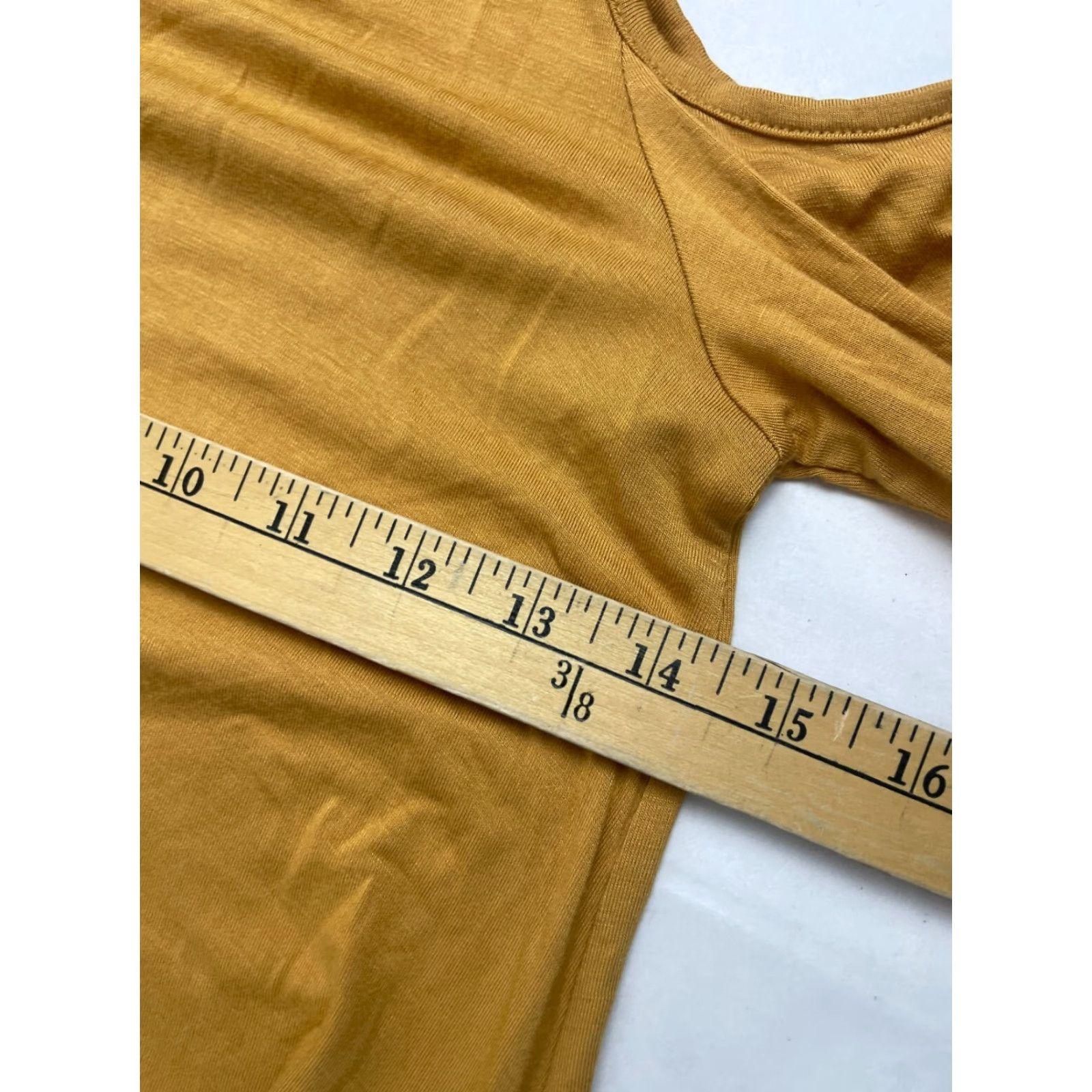 Vintage Iliad USA Dress Women XS Mustard Knee Length Cold Shoulder Long Sleeve Size XS / US 0-2 / IT 36-38 - 4 Thumbnail