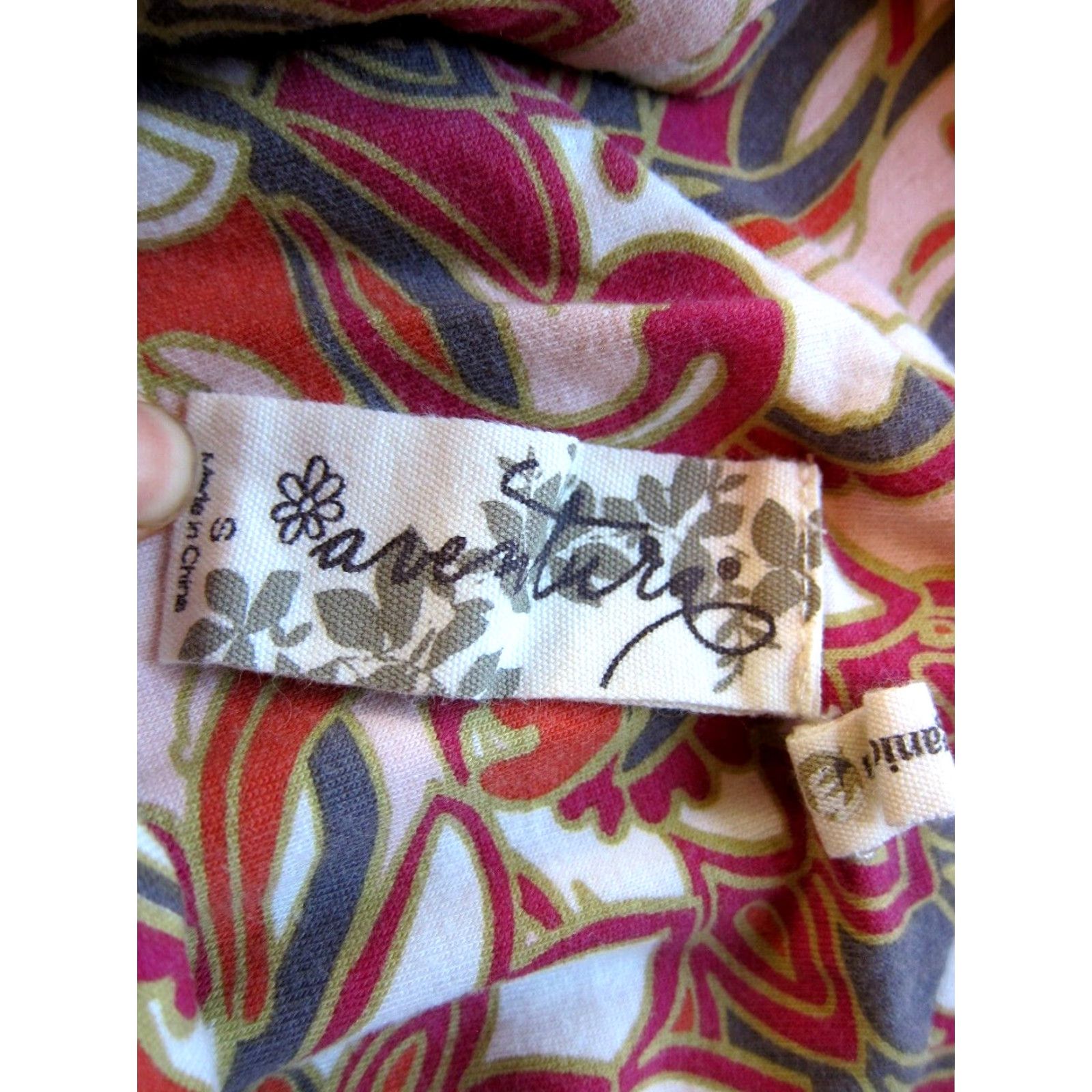 Vintage Aventura Pink Grey Orange Floral Midi Sheath Tank Dress S Size S / US 4 / IT 40 - 3 Thumbnail