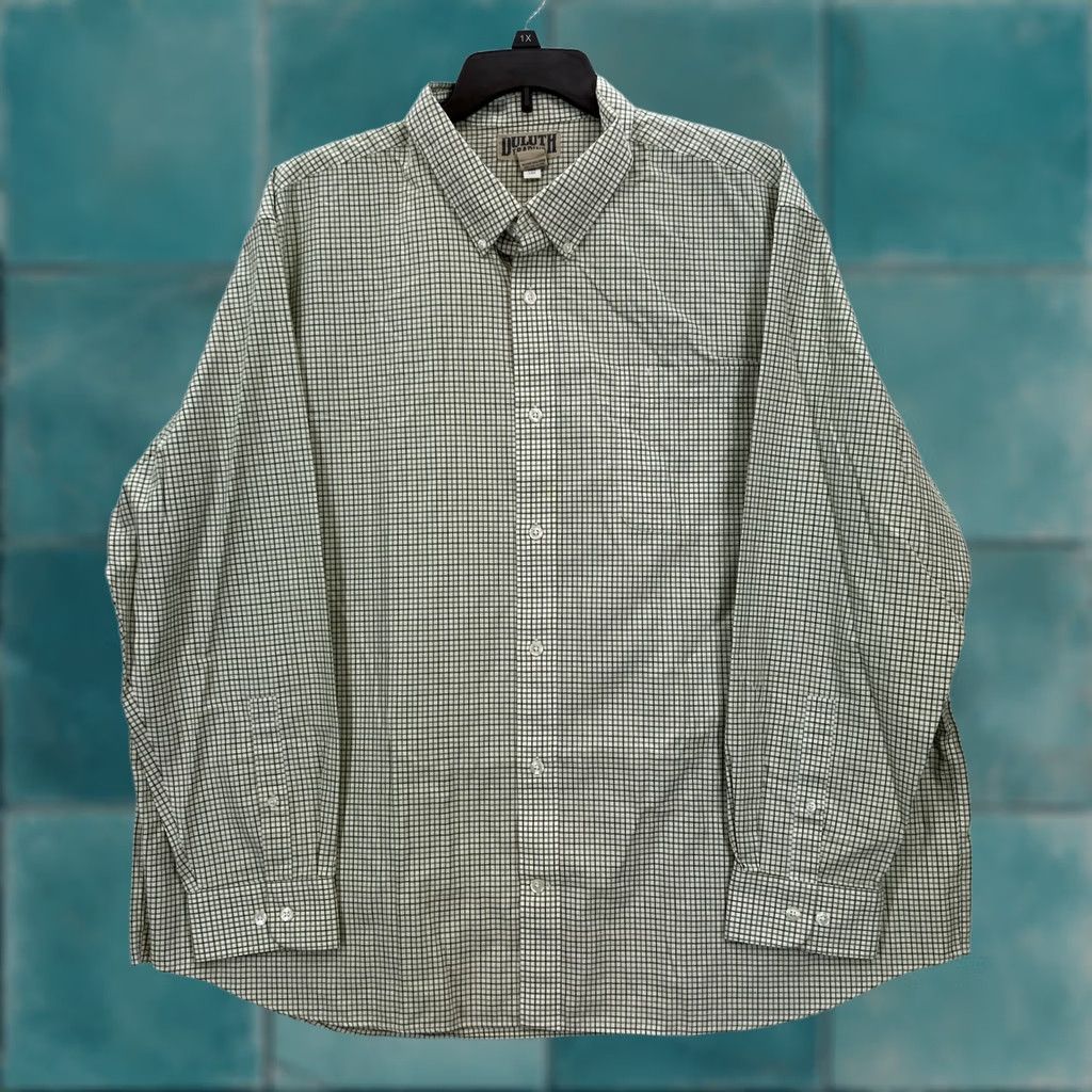 Vintage Duluth Wrinklefighter Relaxed Fit Long Sleeve Shirt 3XL Green Check Button Down Shirt Mens Regular 3XL Green Check Duluth Wrinklefighter Size US XXL / EU 58 / 5 - 1 Thumbnail