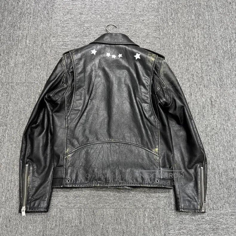 Saint Laurent Paris Saint Laurent Paris Distressed Motorcycle Jacket Size US M / EU 48-50 / 2 - 2 Thumbnail