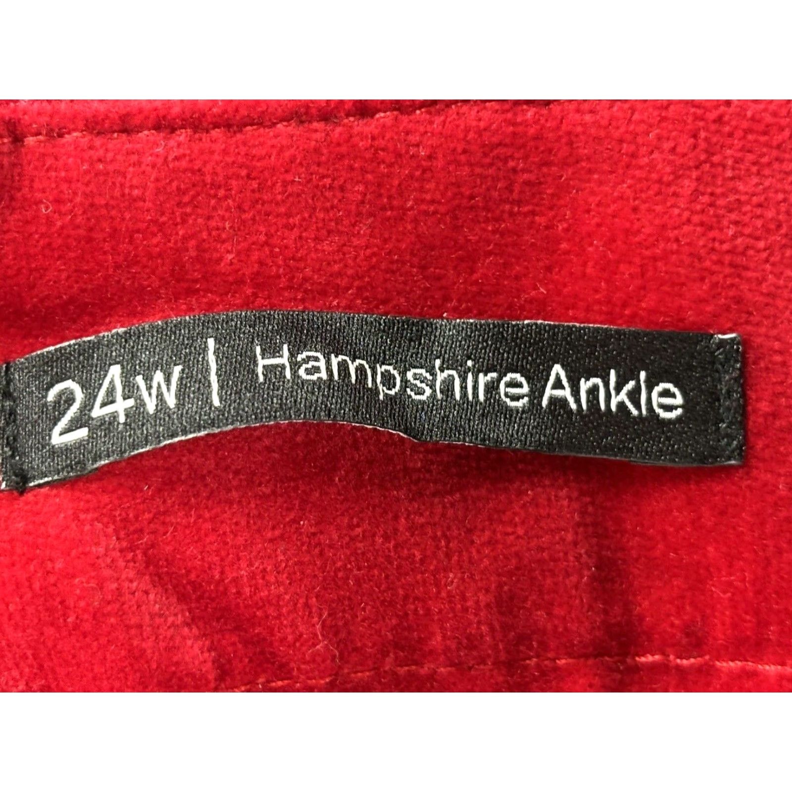 Talbots Hampshire Velvet Ankle Dress Pants 24W Plus Red Women’s Holidays Pants Velvet Red 24W Plus Women’s Holiday Talbots Hampshire Dress Pants