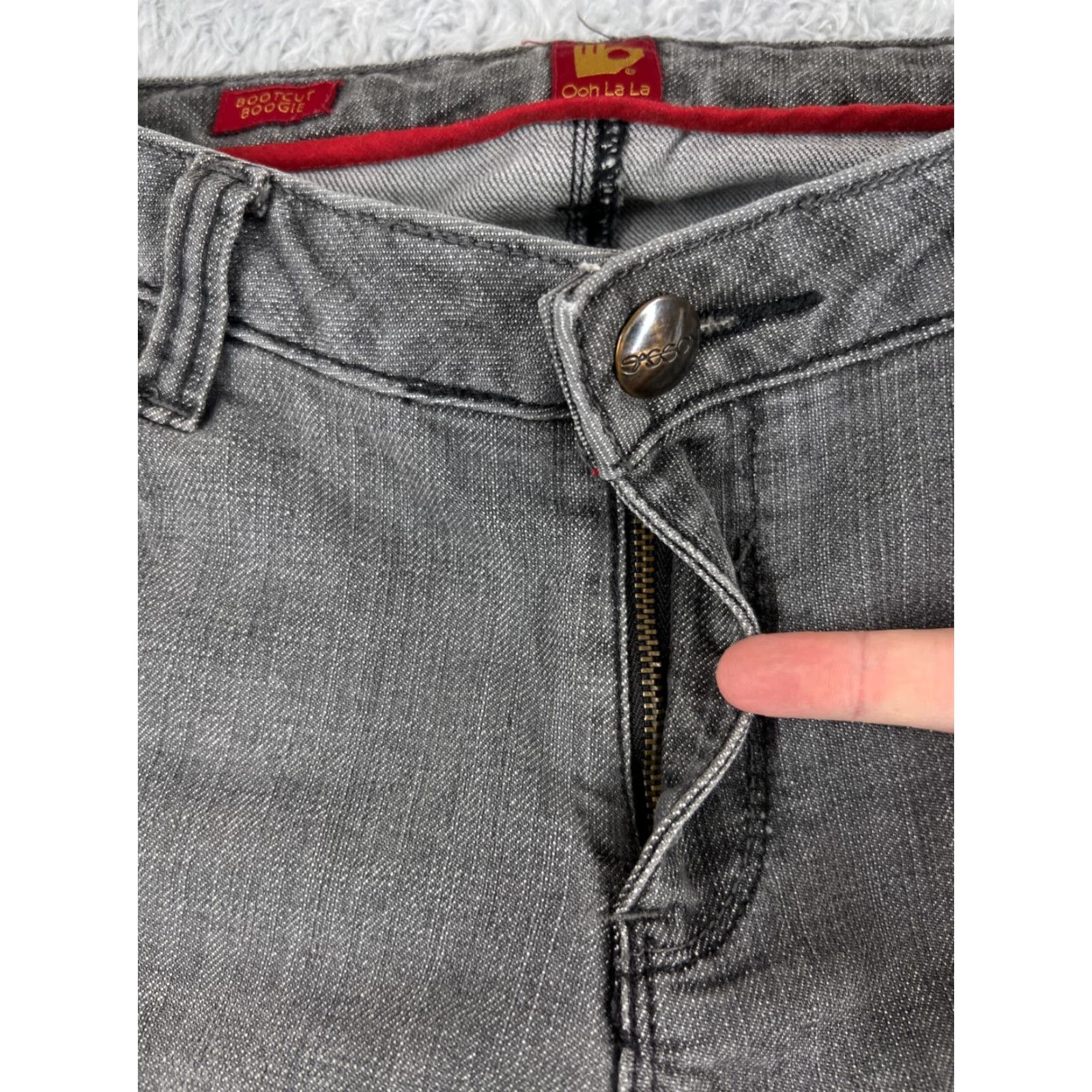 Other OOH LA LA Jeans Womens 4 Gray Denim Bootcut Low Rise Size 27" / US 4 / IT 40 - 5 Thumbnail
